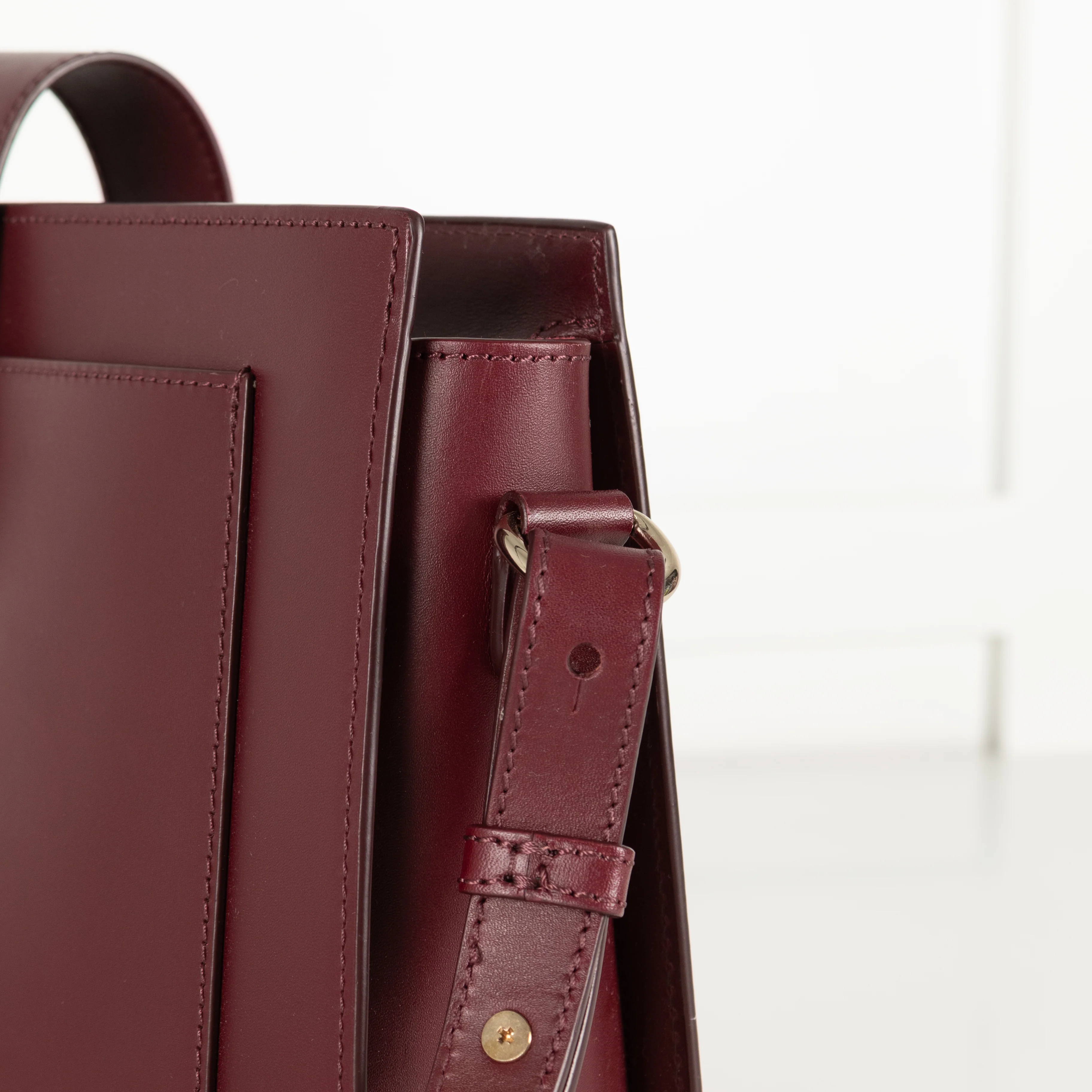 A.P.C Burgundy Albane Leather Shoulder Bag - Image 12