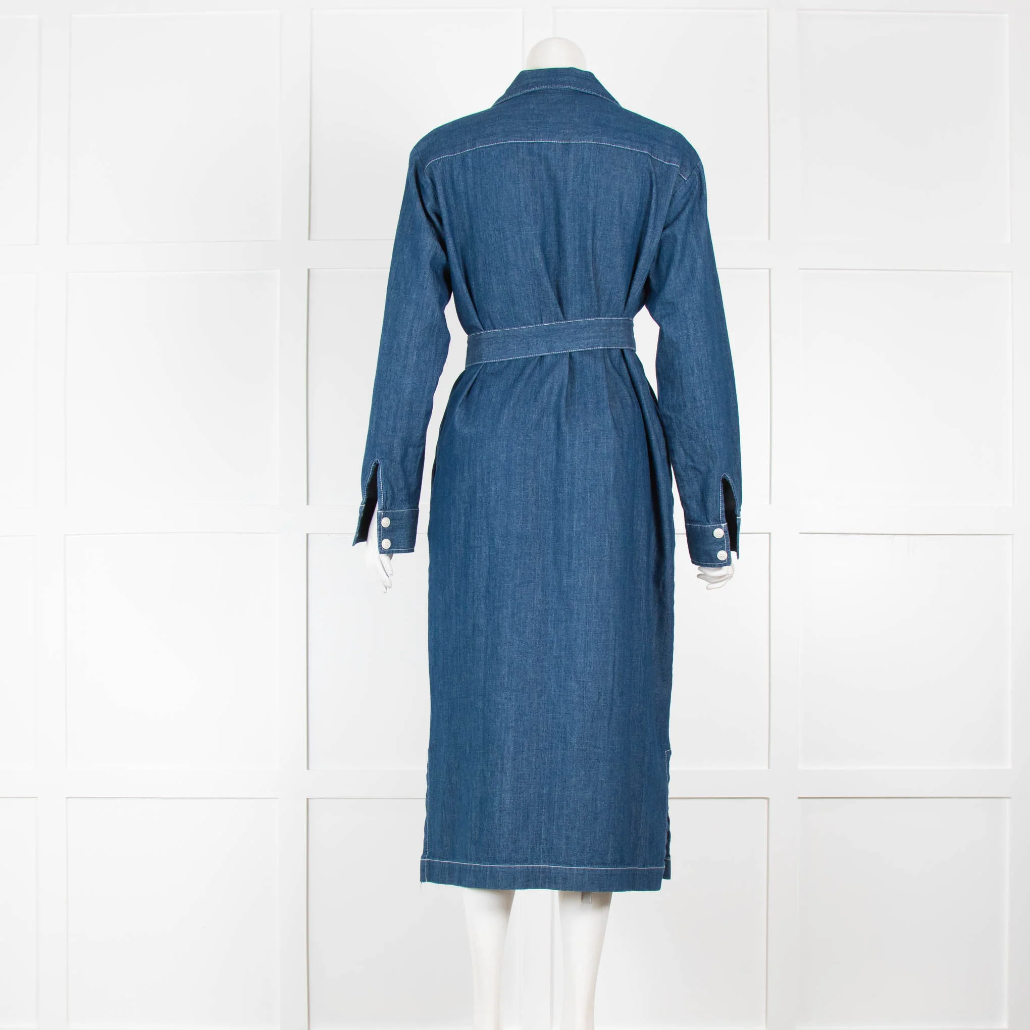 APC Denim Dress With Belt - Image 3
