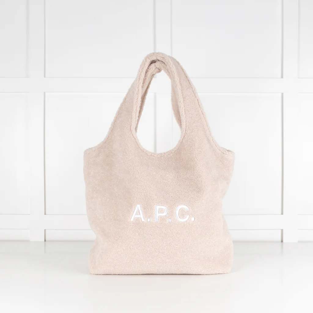 APC Ninon Cream Boucle Tote Bag