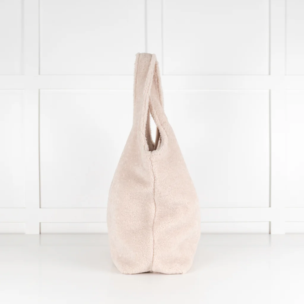APC Ninon Cream Boucle Tote Bag - Image 3