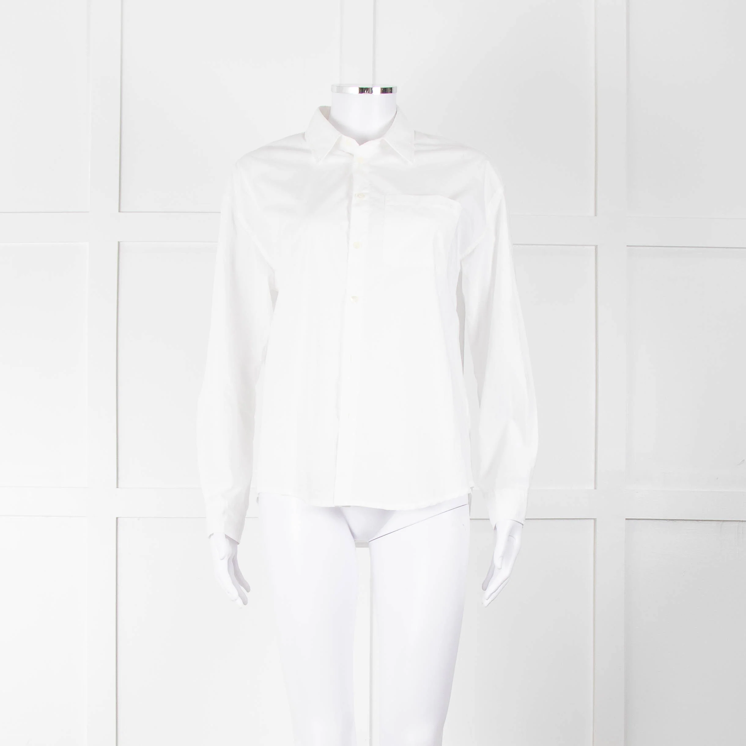 A.P.C White Cotton Front Pocket Shirt