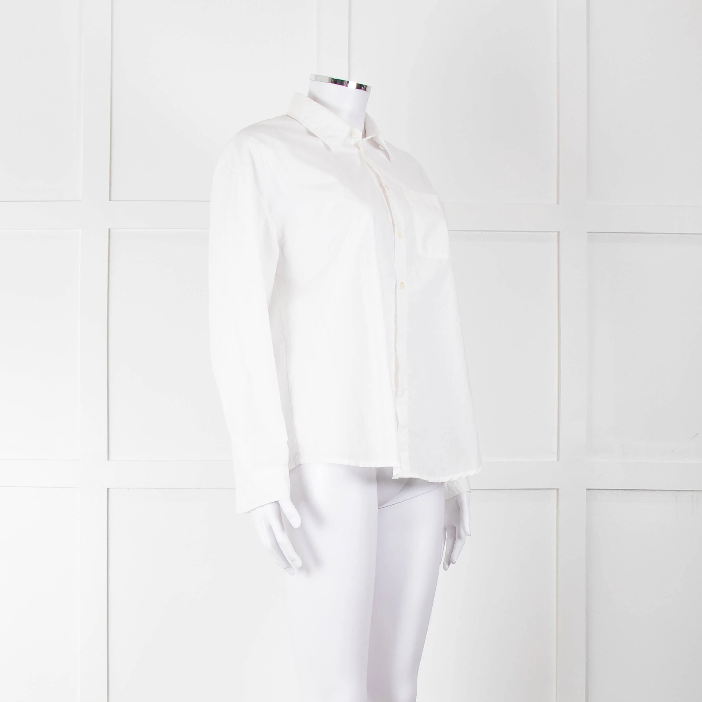 A.P.C White Cotton Front Pocket Shirt - Image 2