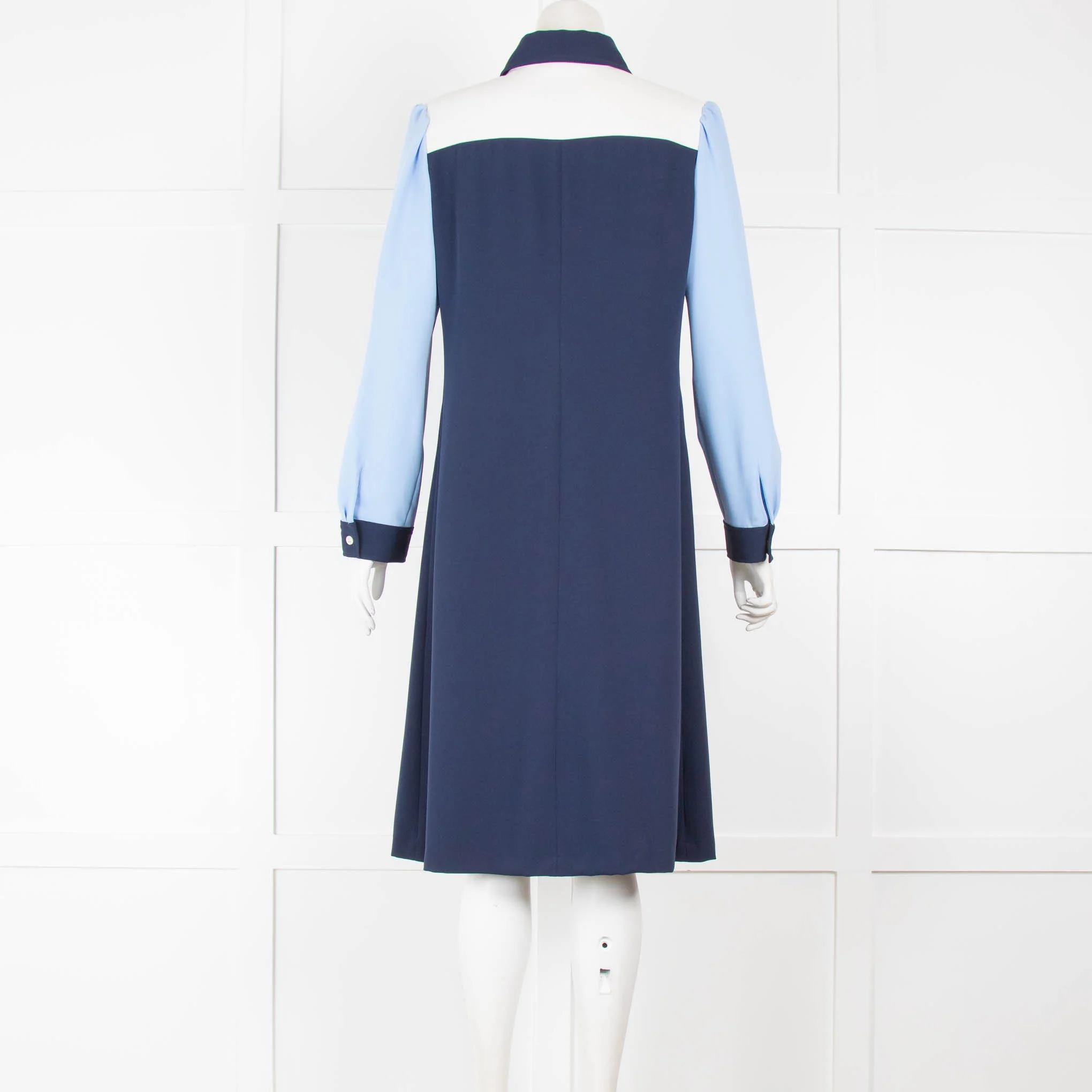A.P.C Navy Blue Long Sleeve Dress - Image 3
