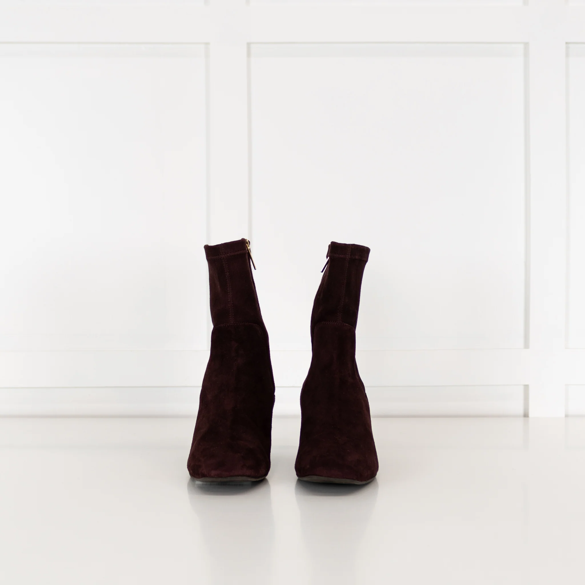 Aquatalia Burgundy Suede Ankle Boot - Image 3