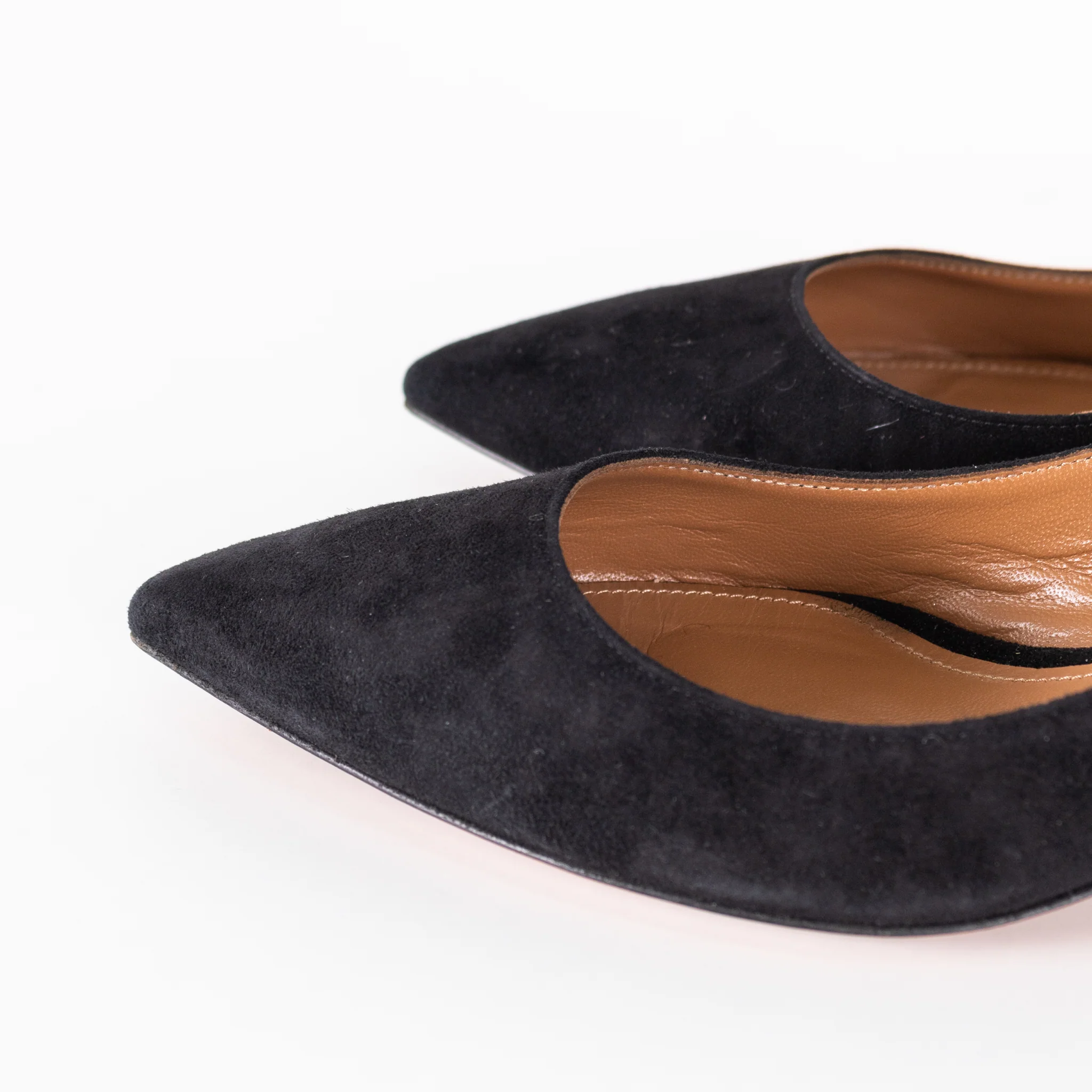 Aquazzura Black Suede Tassle Pumps - Image 10