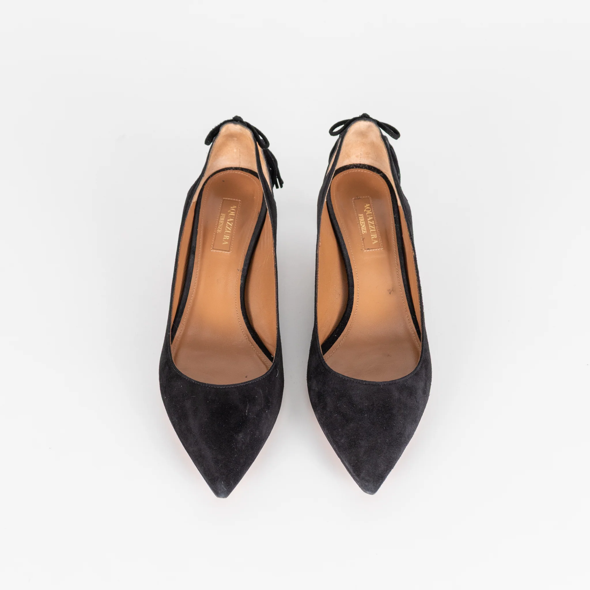 Aquazzura Black Suede Tassle Pumps - Image 9