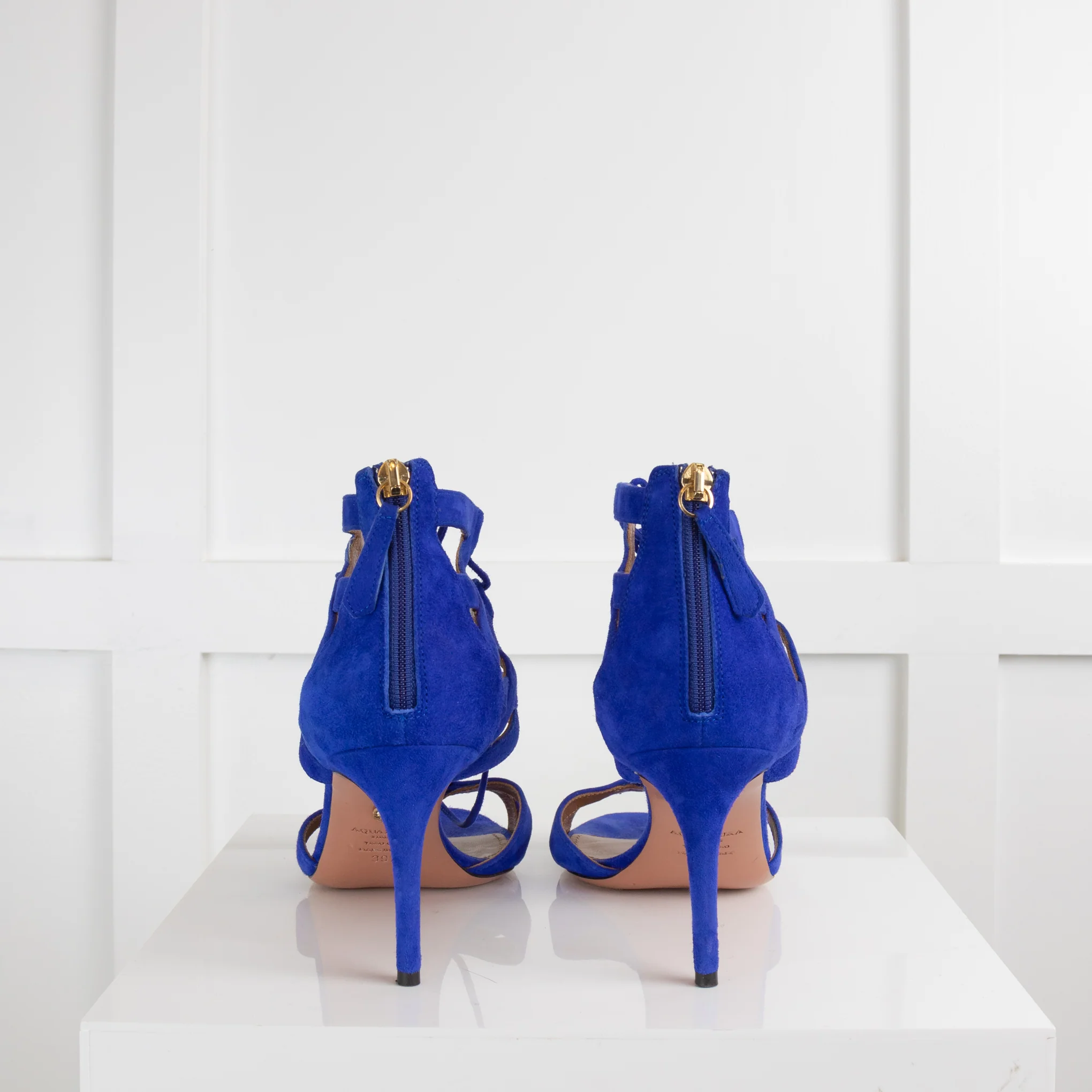 Aquazzura Blue Strappy Heels - Image 4