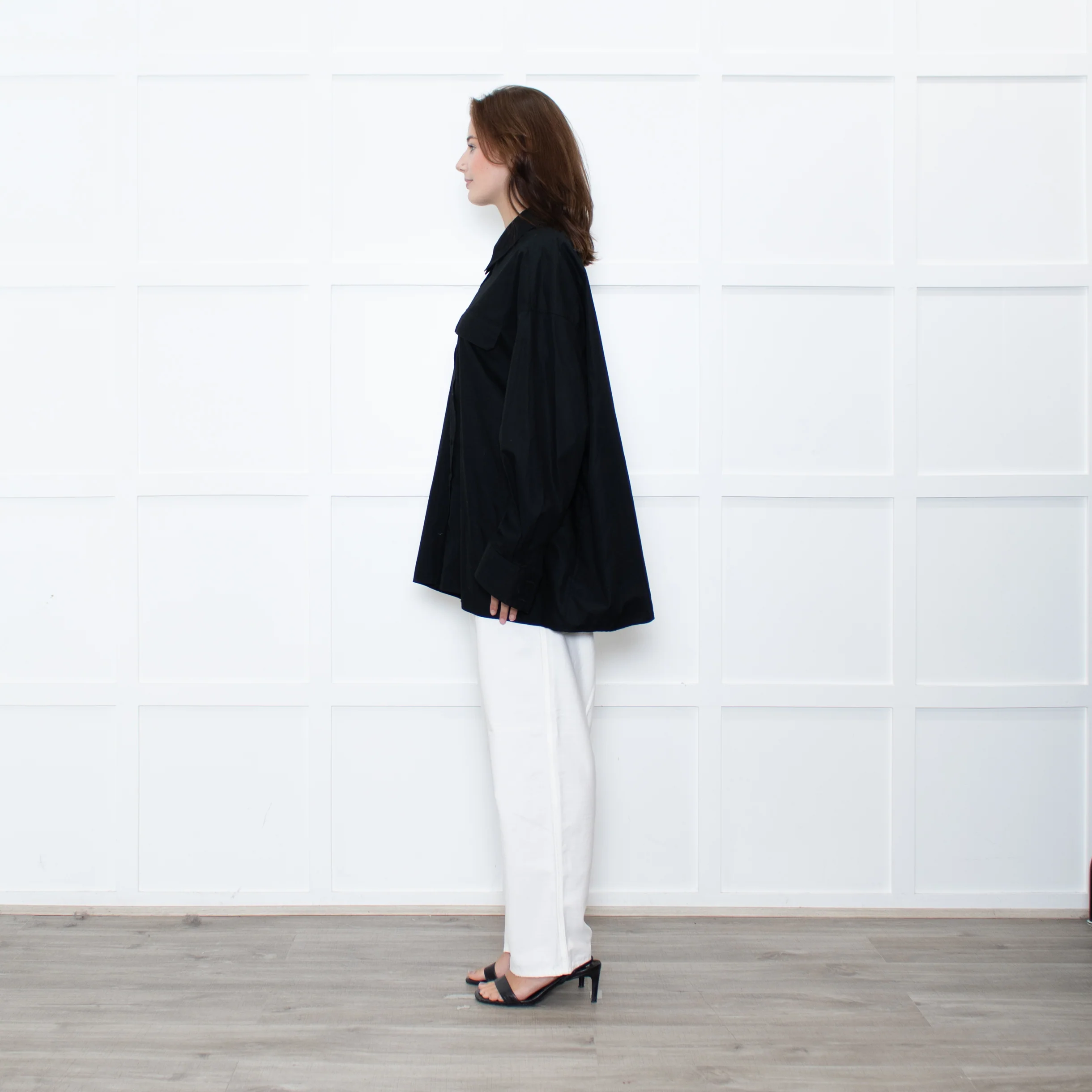 Armarium Black Cotton Oversized Shirt - Image 4