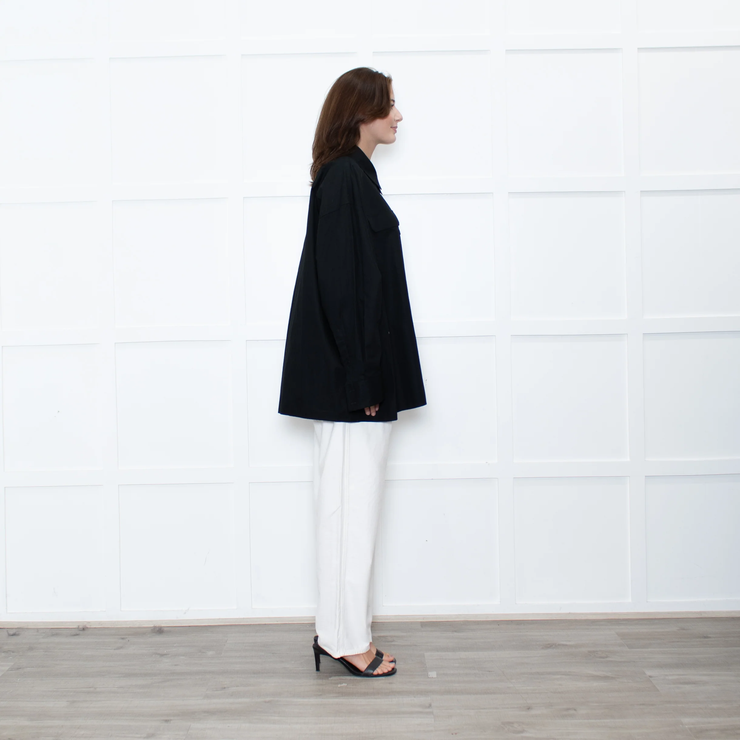 Armarium Black Cotton Oversized Shirt - Image 6