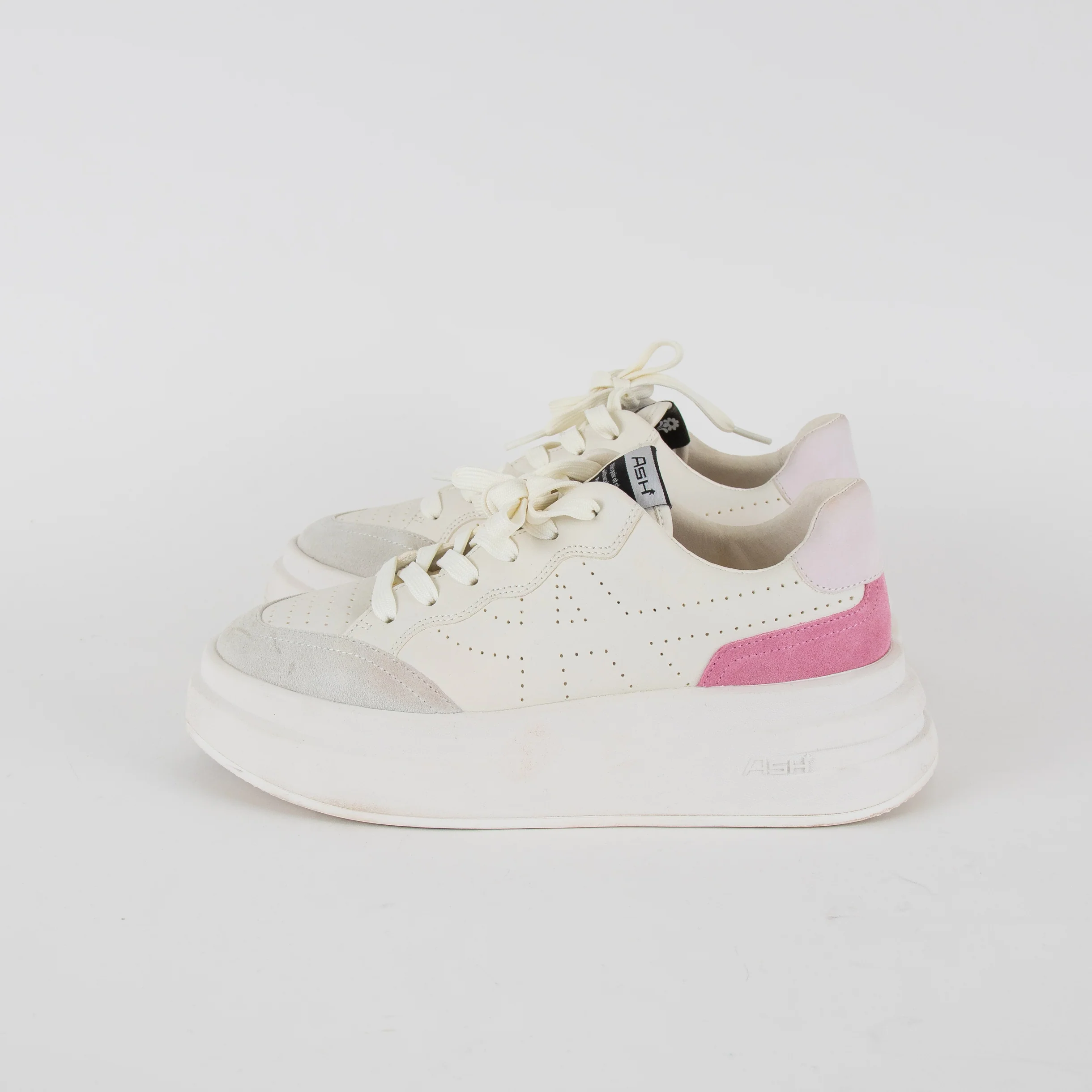 Ash White With Pink Heel Impuls Trainers - Image 3