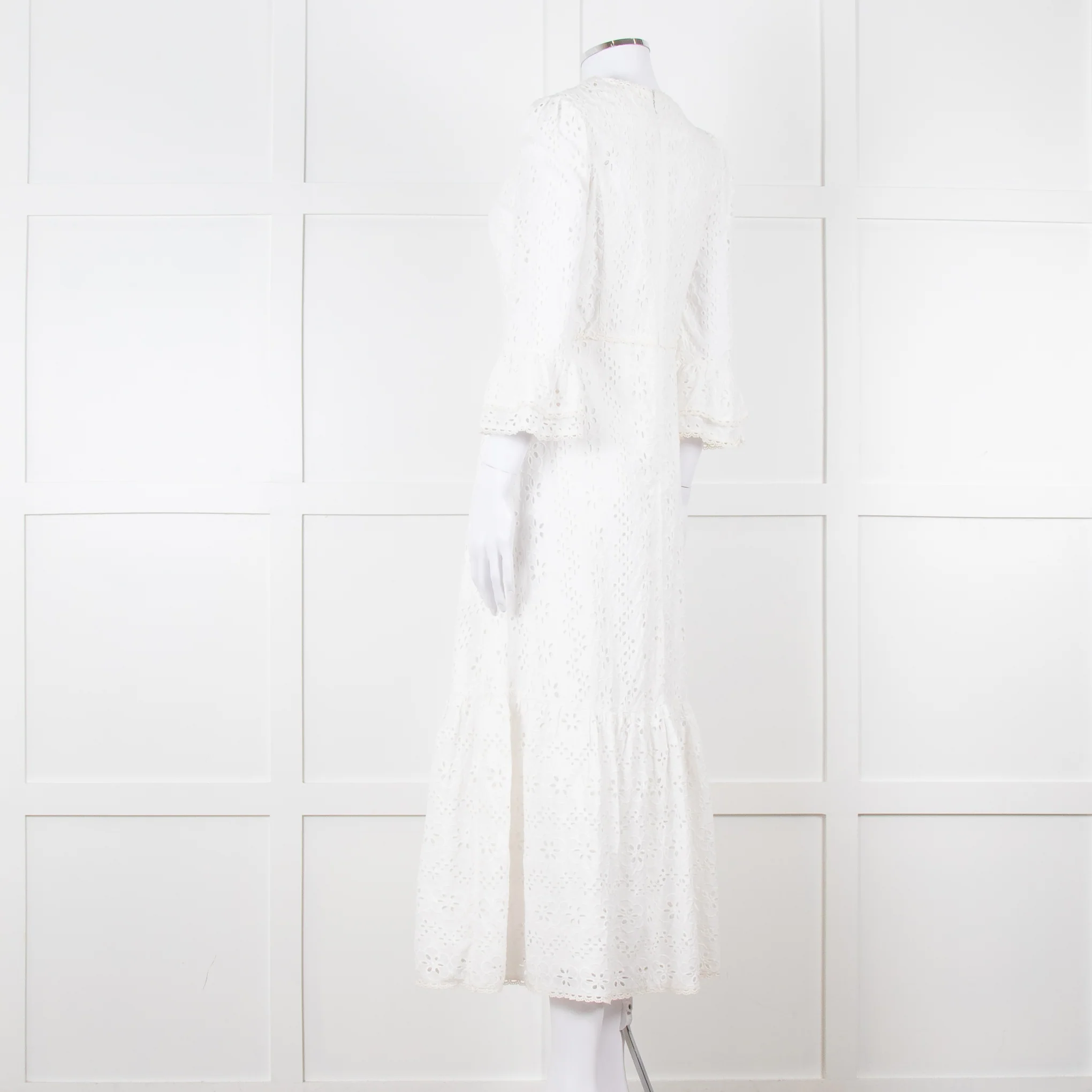 Aspiga White Cotton Midi Dress - Image 6