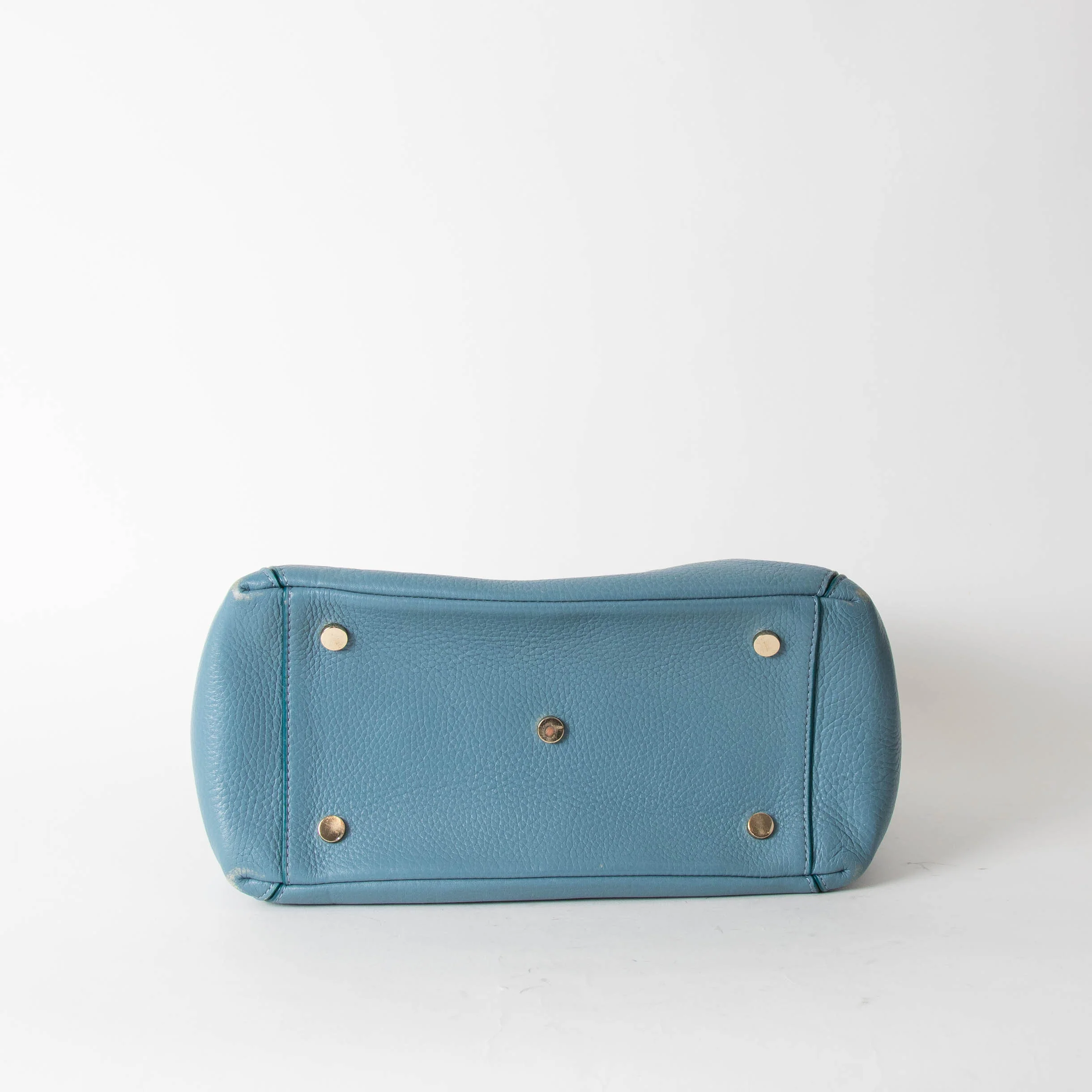 Aspinal Of London Blue Pebble Leather Midi London Tote - Image 5