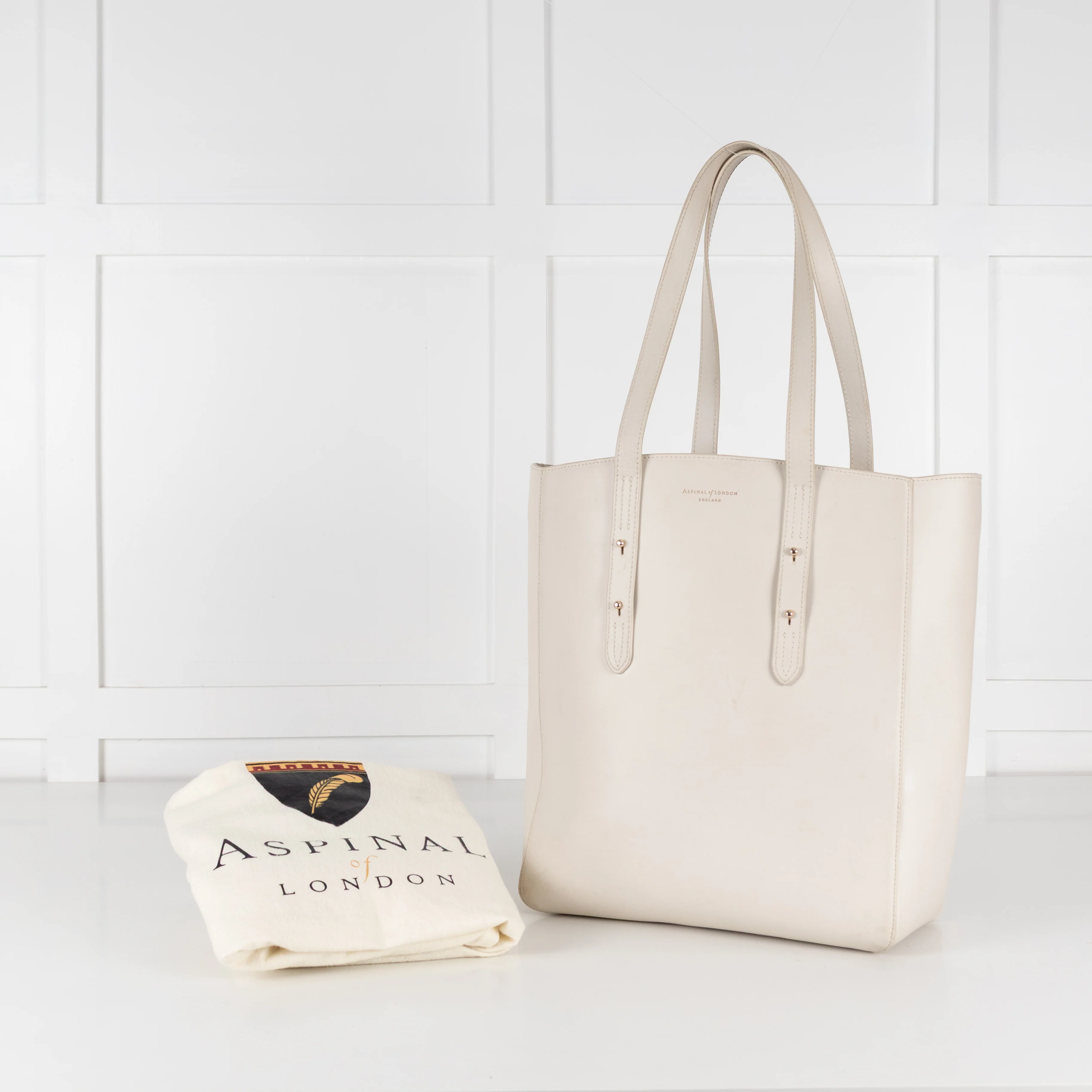 Aspinal of London Cream Top Handle Tote - Image 3