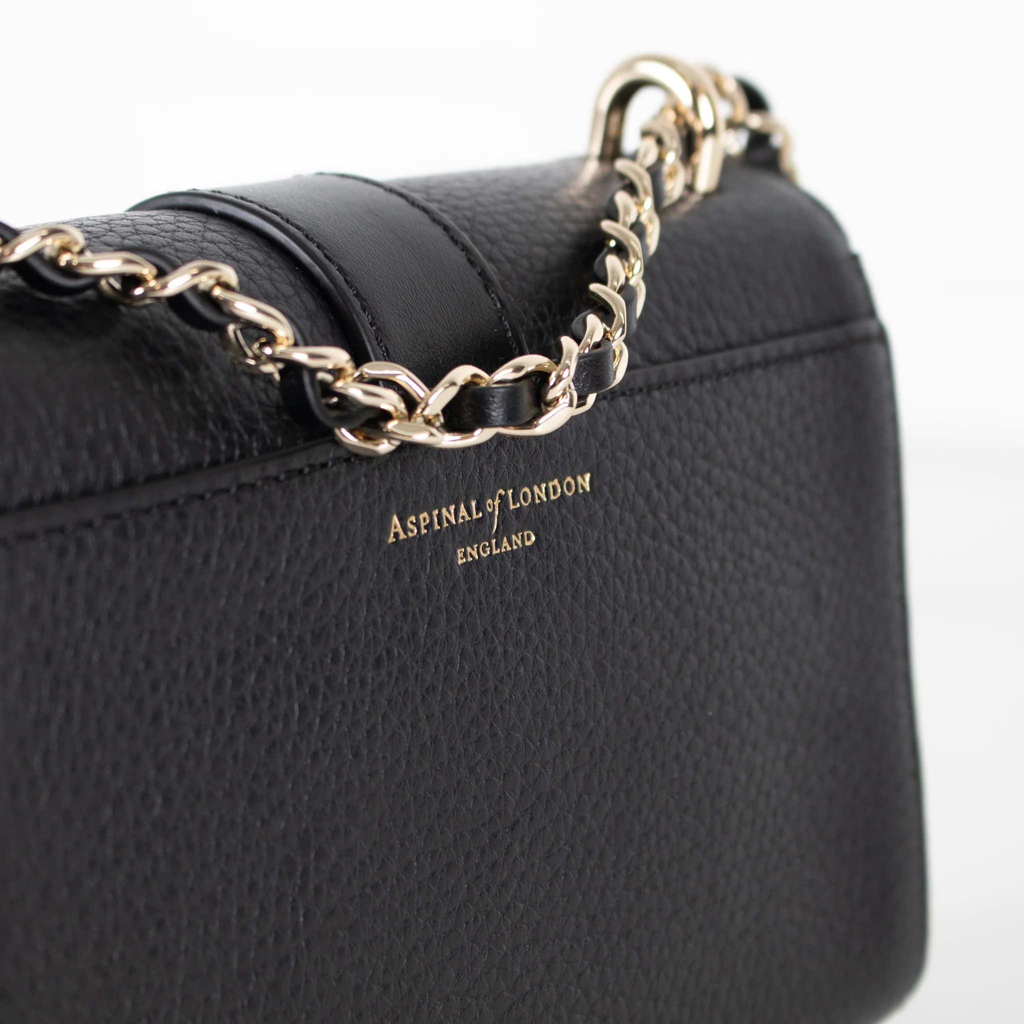 Aspinal of London Micro Black Lottie Bag - Image 11