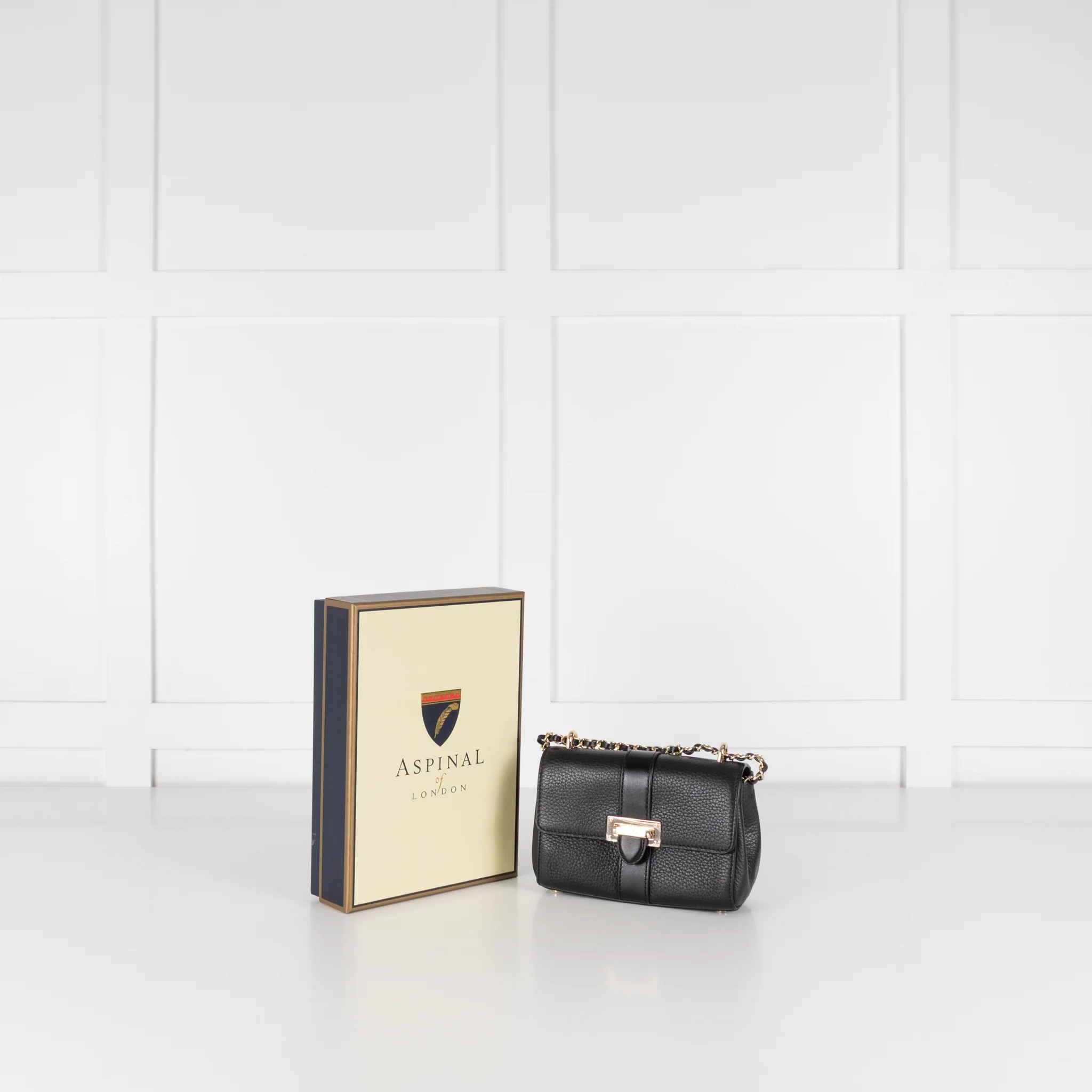Aspinal of London Micro Black Lottie Bag - Image 2