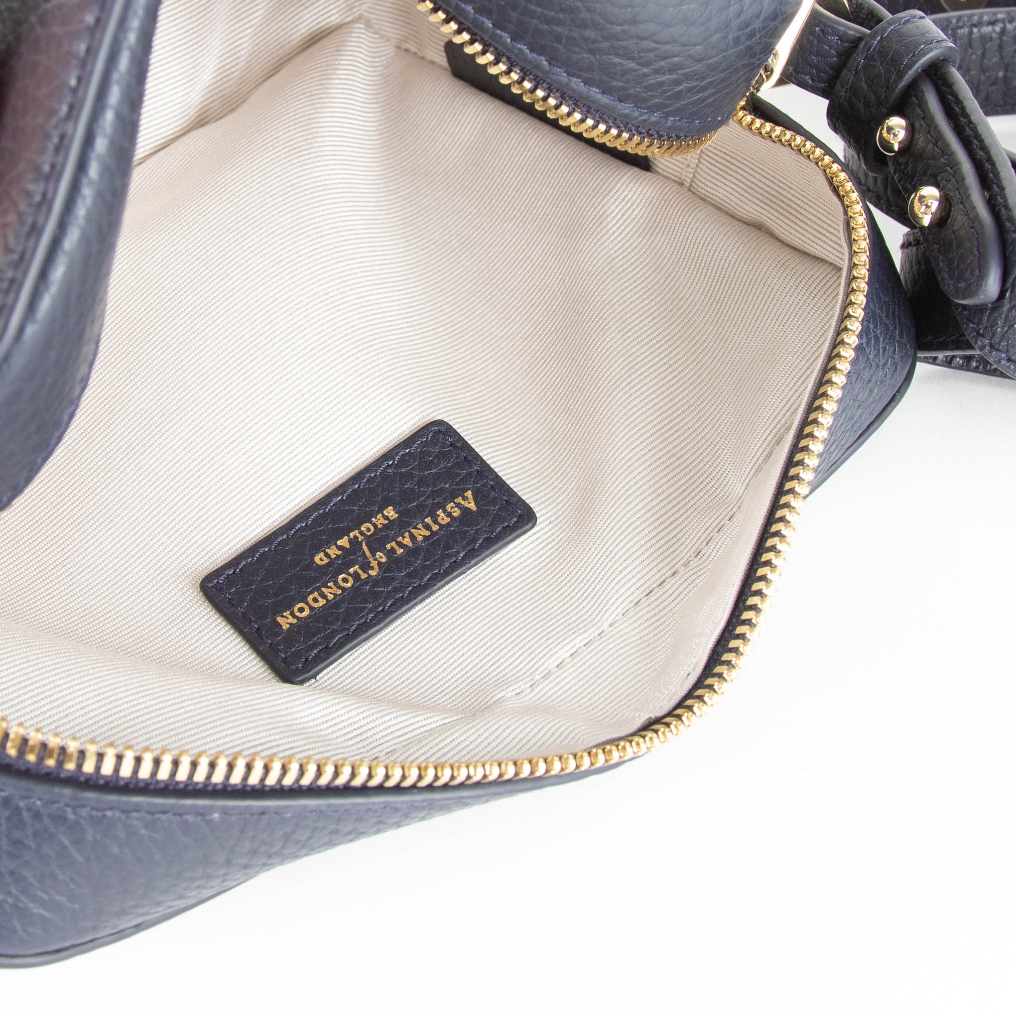 Aspinal Of London Navy Camera Crossbody Bag - Image 7