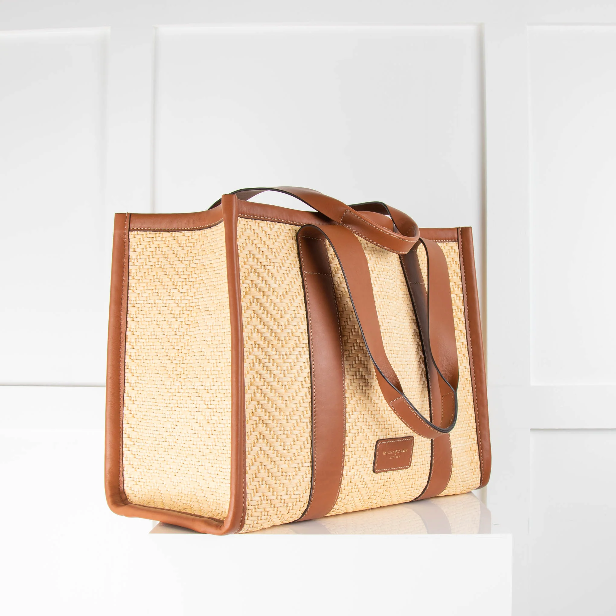 Aspinal Of London Raffia Tote Bag - Image 2