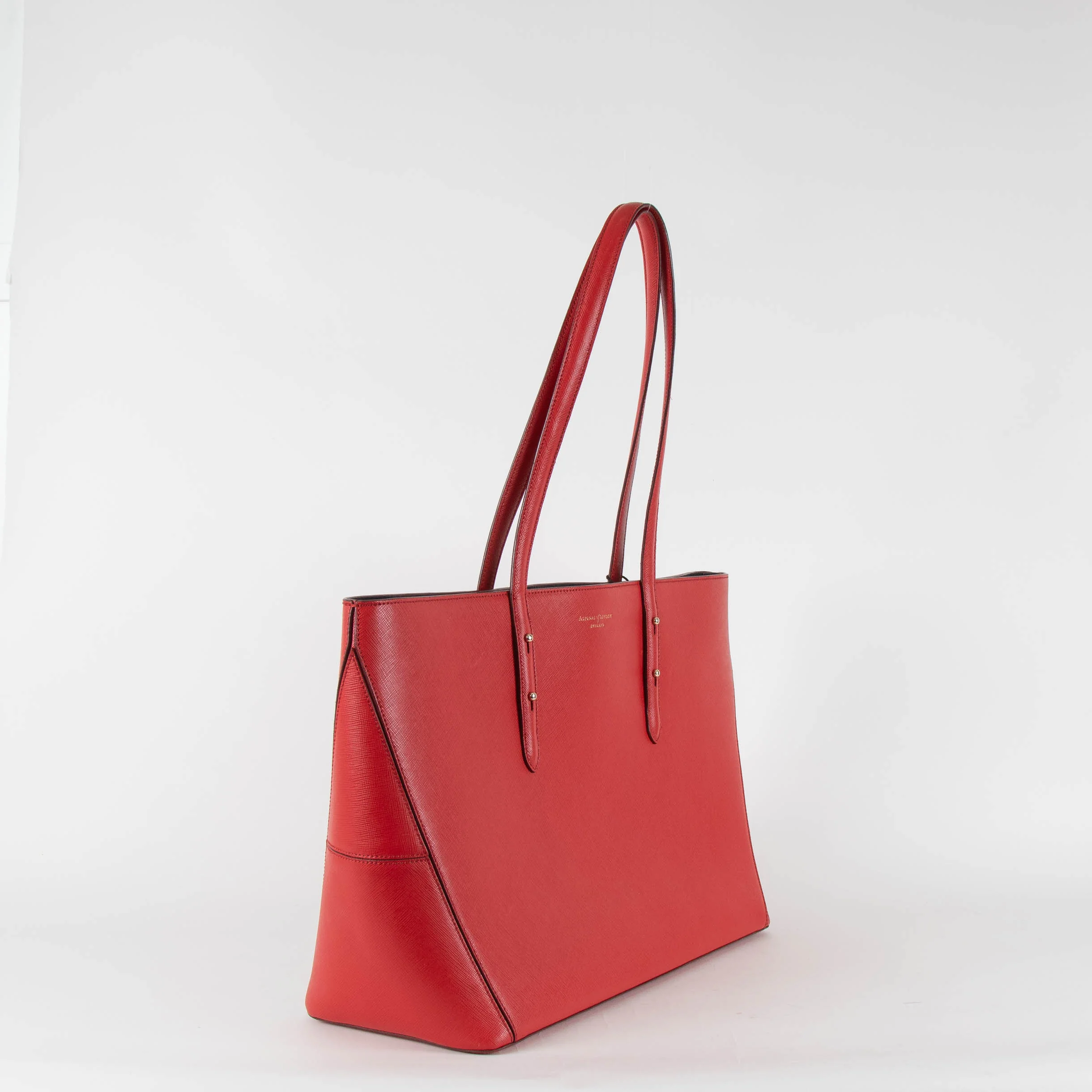 Aspinal Of London Red Leather Large Tote Bag - Image 2
