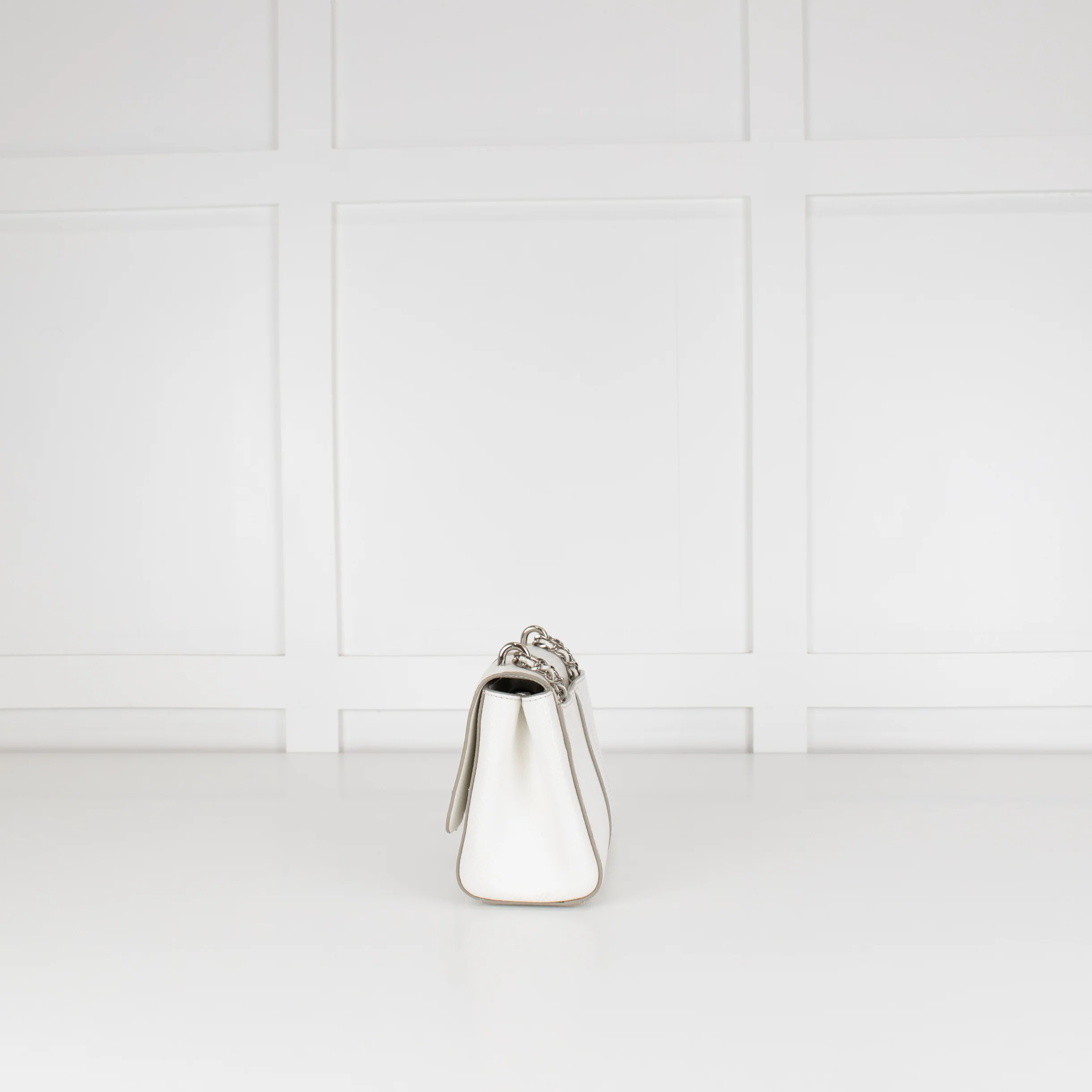 Aspinal of London Small White Lottie Bag With Silver Hardware - Image 5