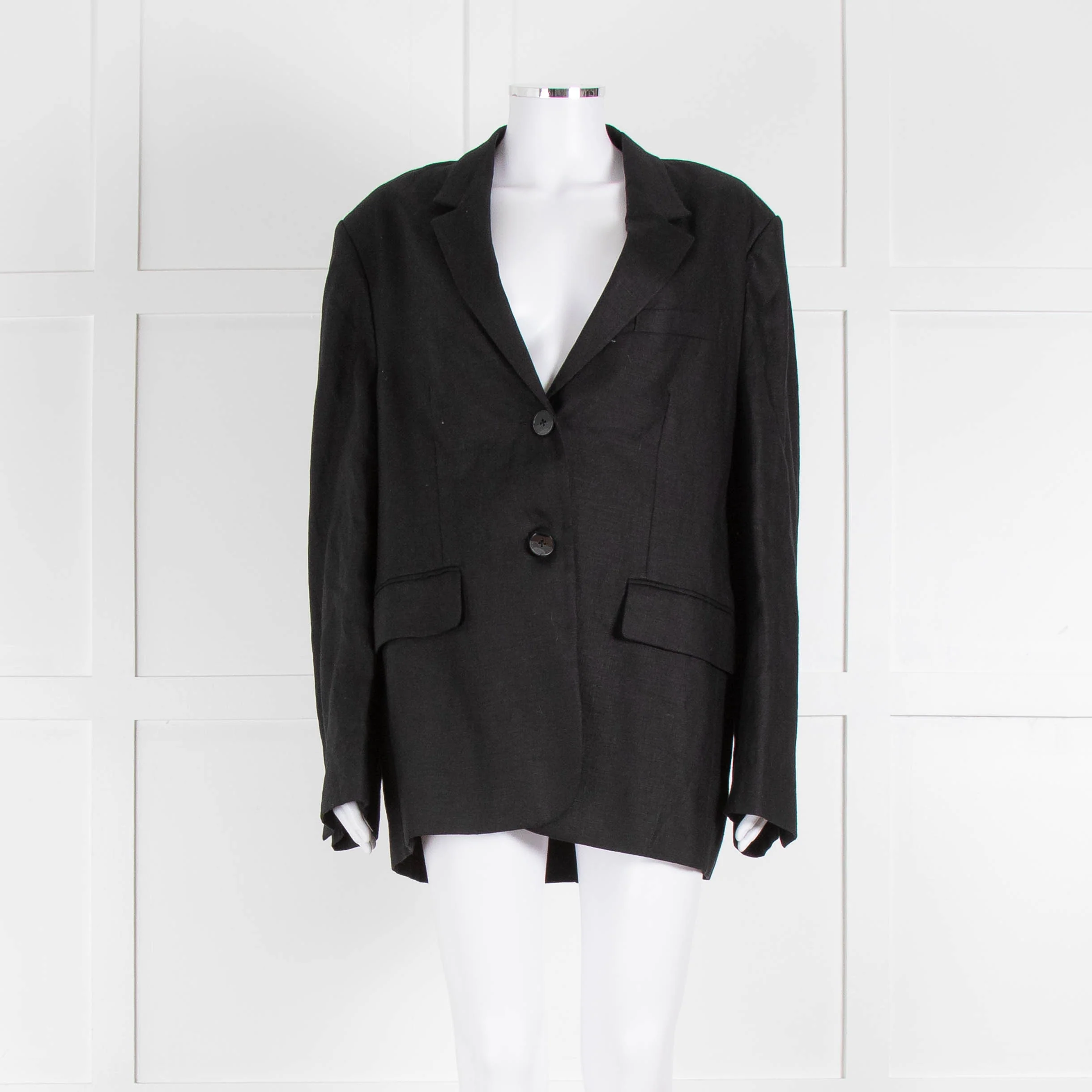 Assembly Label Black Linen Jacket