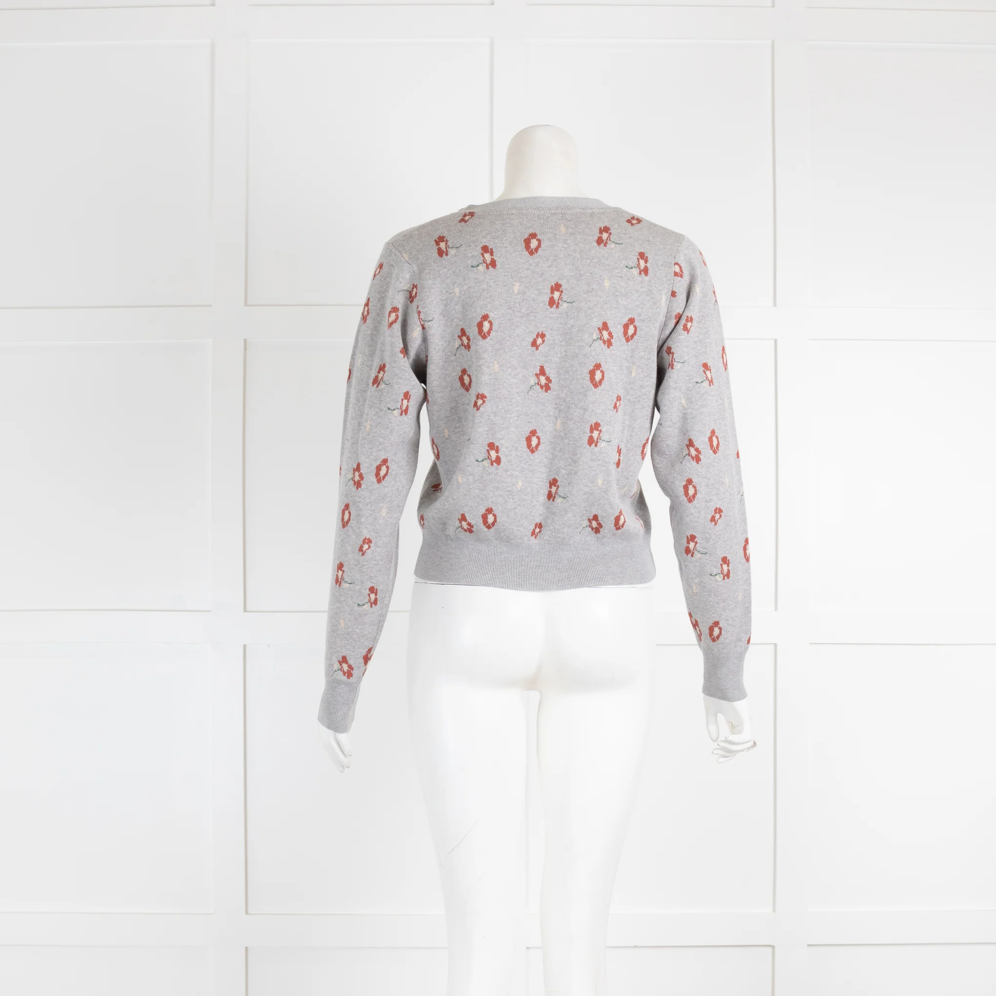 Autumn Cashmere Grey V Neck Cardigan - Image 3