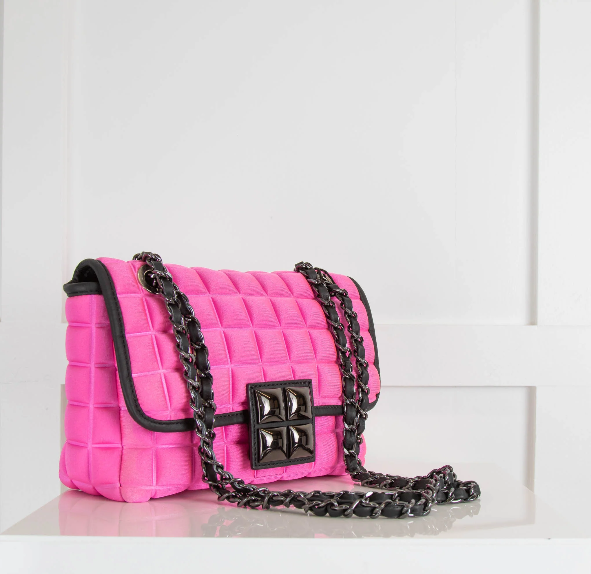 B Prime Pink Scuba Cubed Cross Body Bag - Image 2