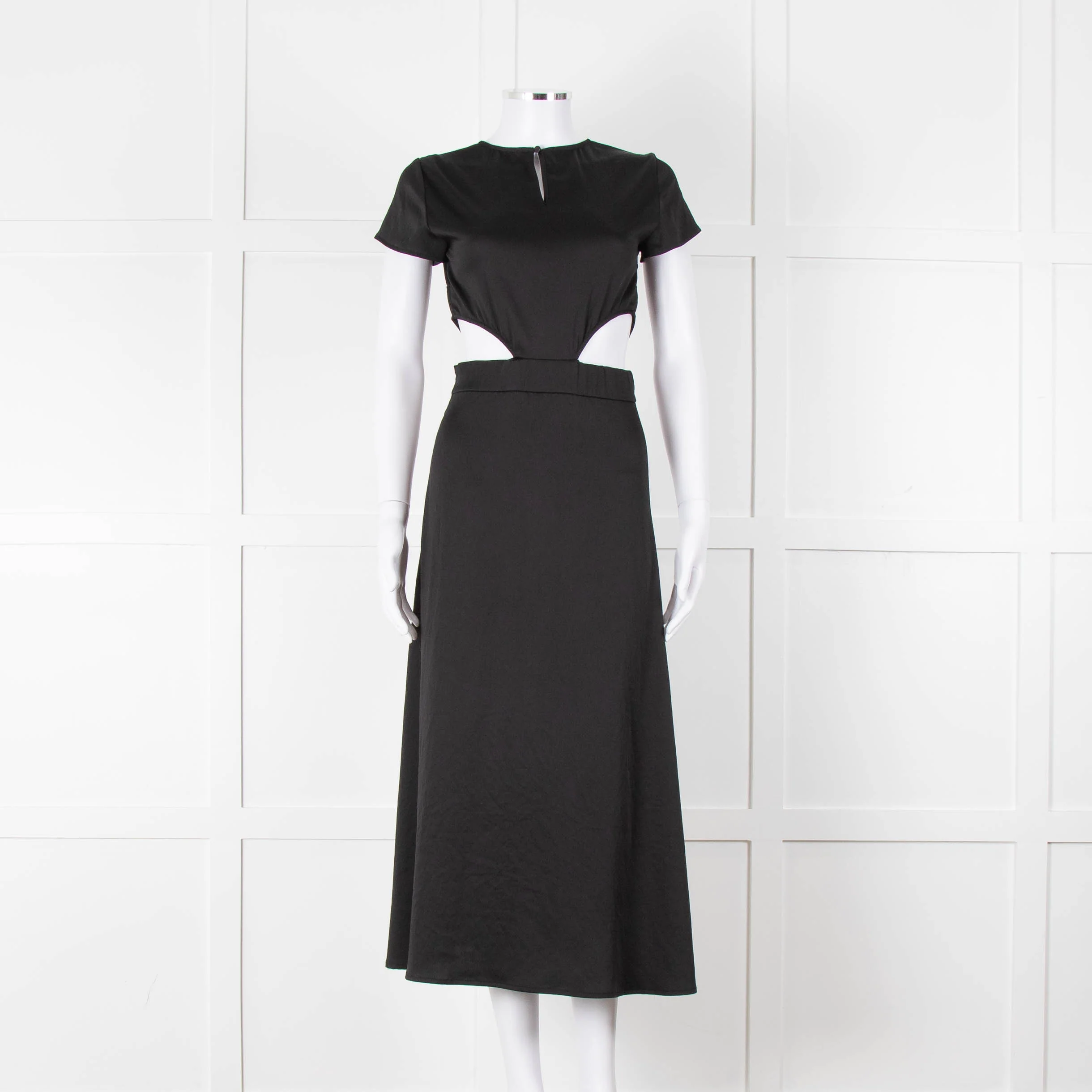 Ba & Sh Black Cut Out Short Sleeve Dress
