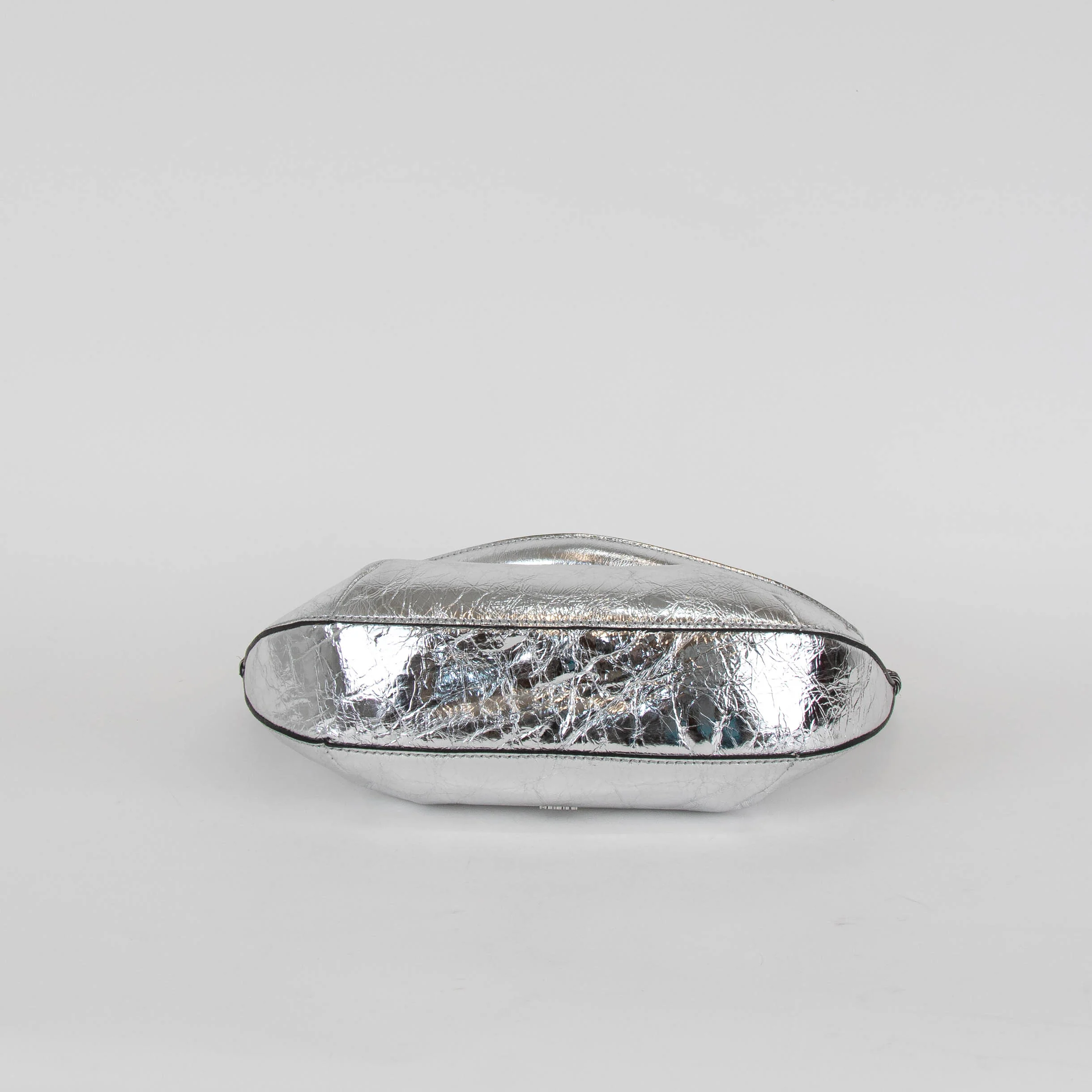 ba&sh Silver Cracked Leather Swing Bag - Image 6