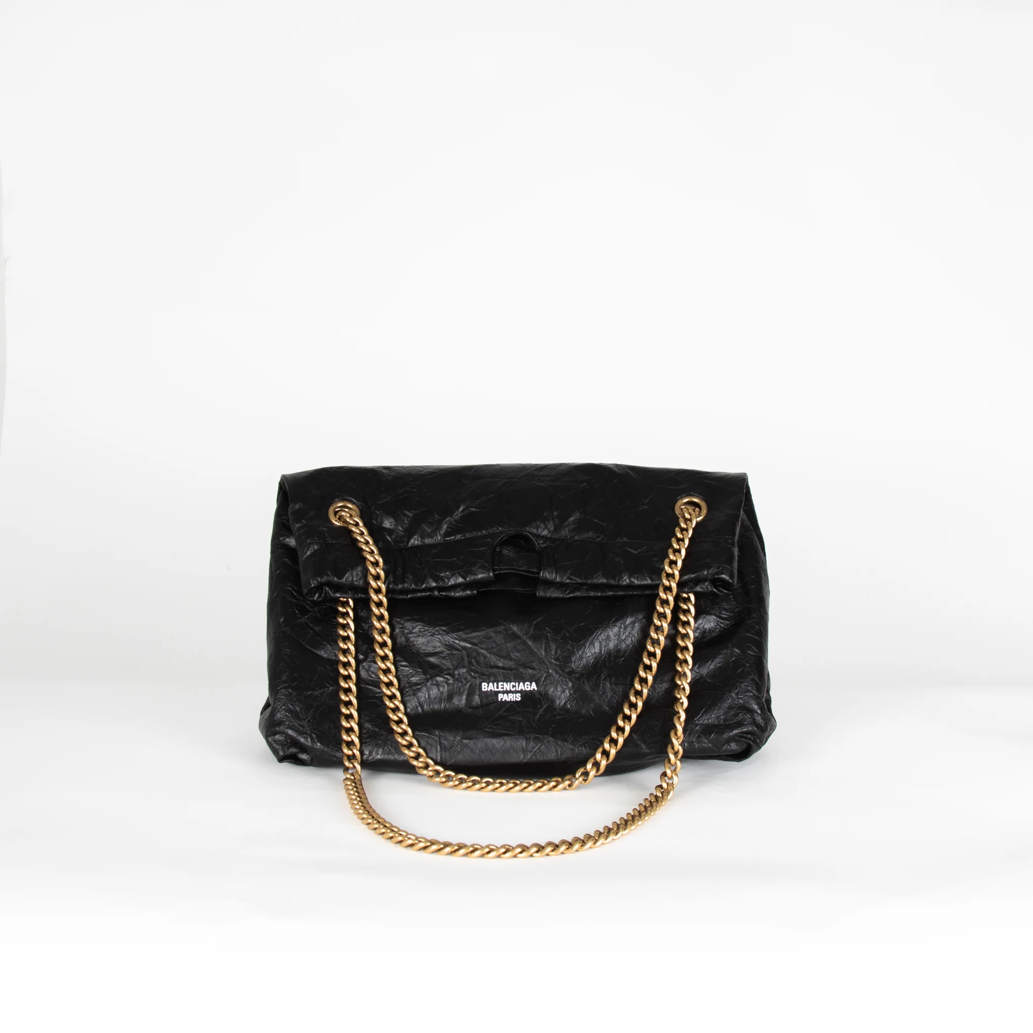 Balenciaga Black Crush Medium Tote Bag - Image 6
