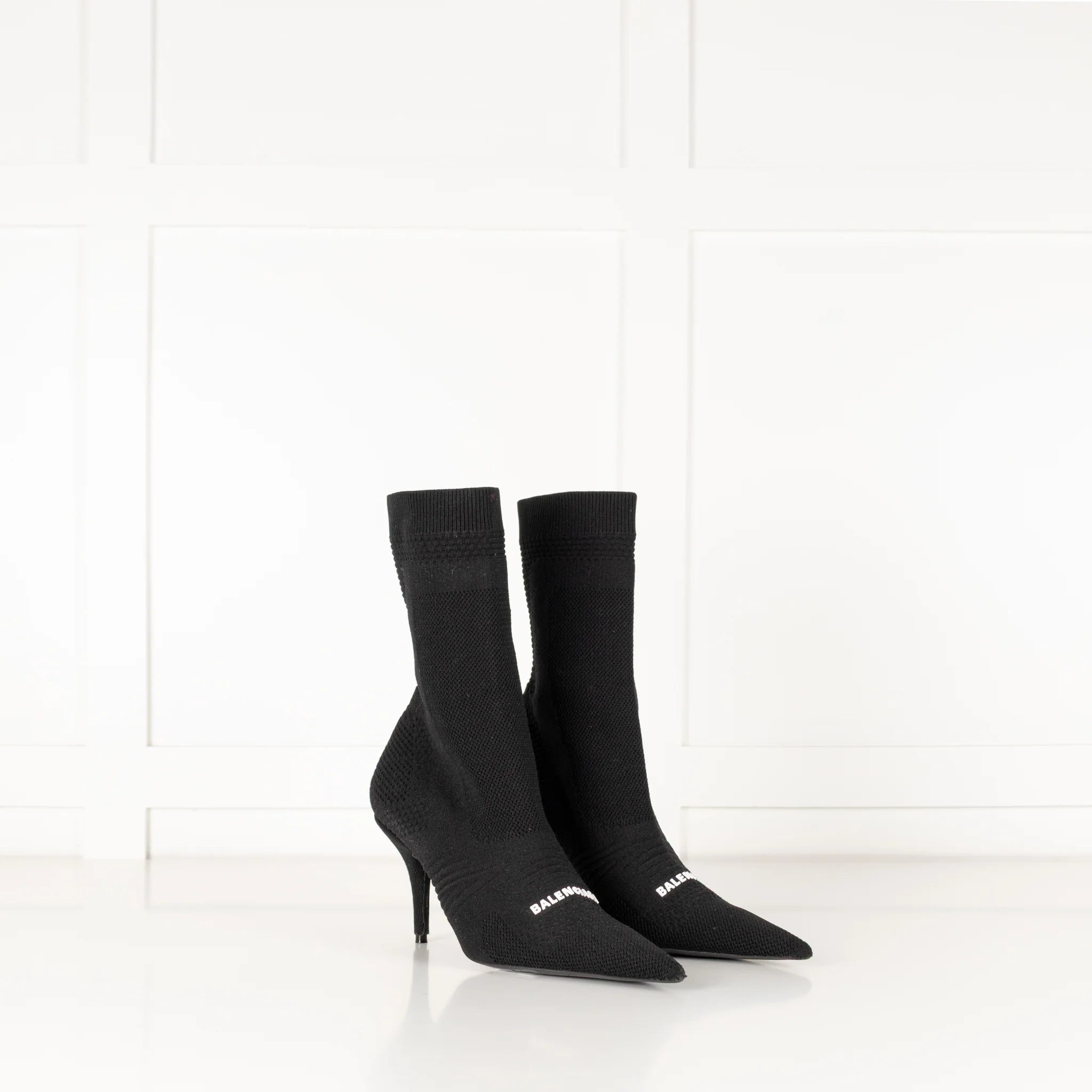 Balenciaga Black Logo Sock Boot - Image 6