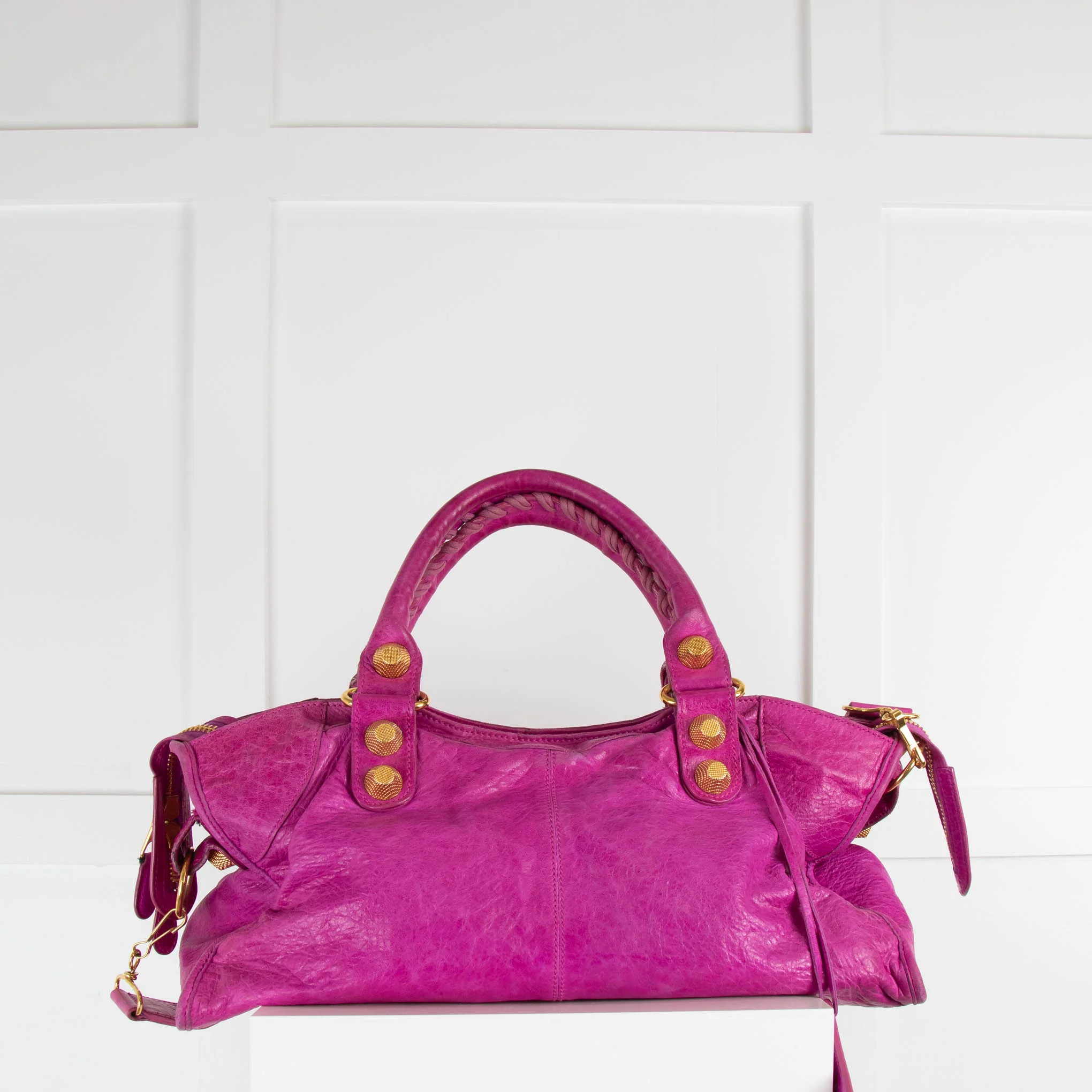 Balenciaga Cyclamen Leather GSH Part Time Tote - Image 5