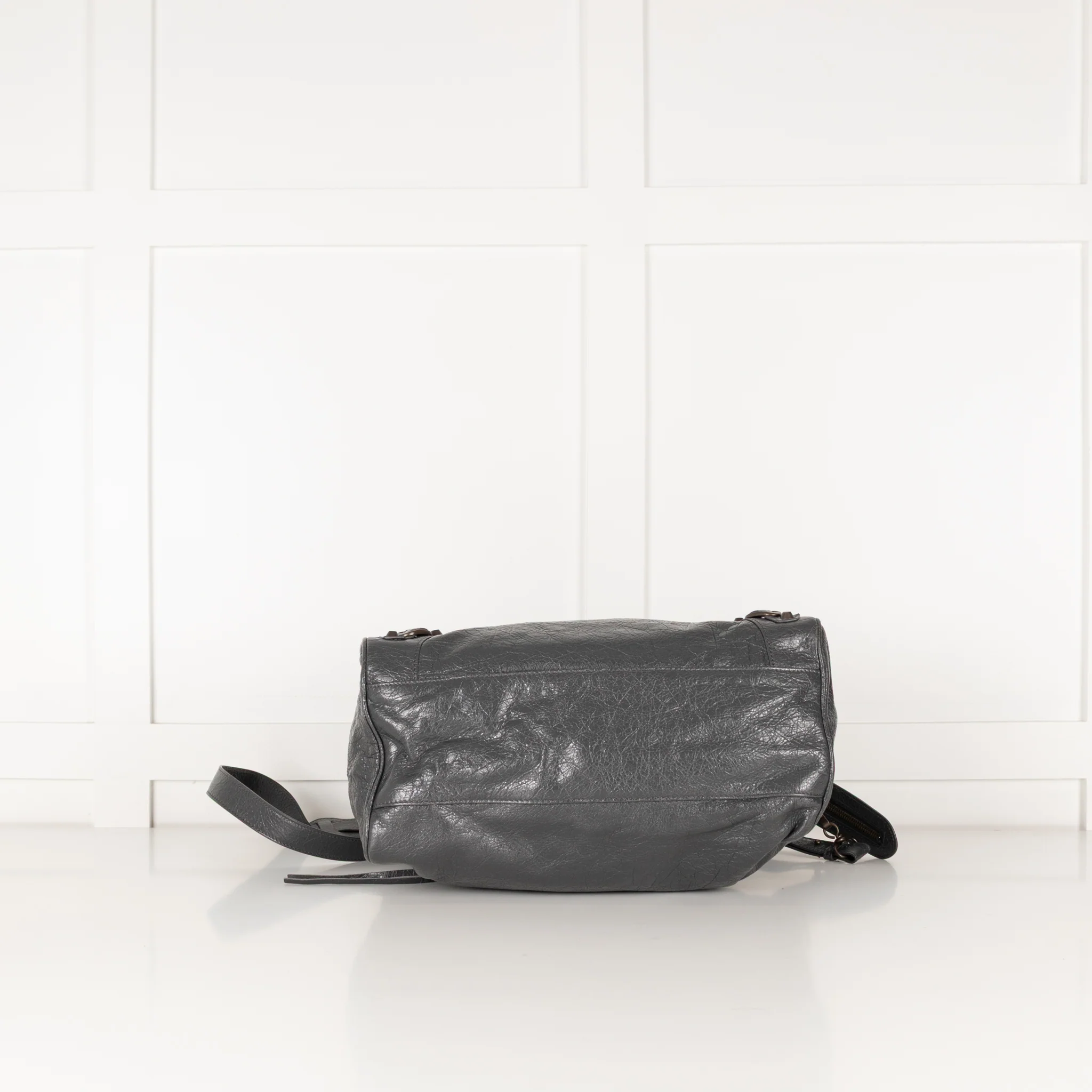 Balenciaga Grey Crushed Leather City Bag - Image 10