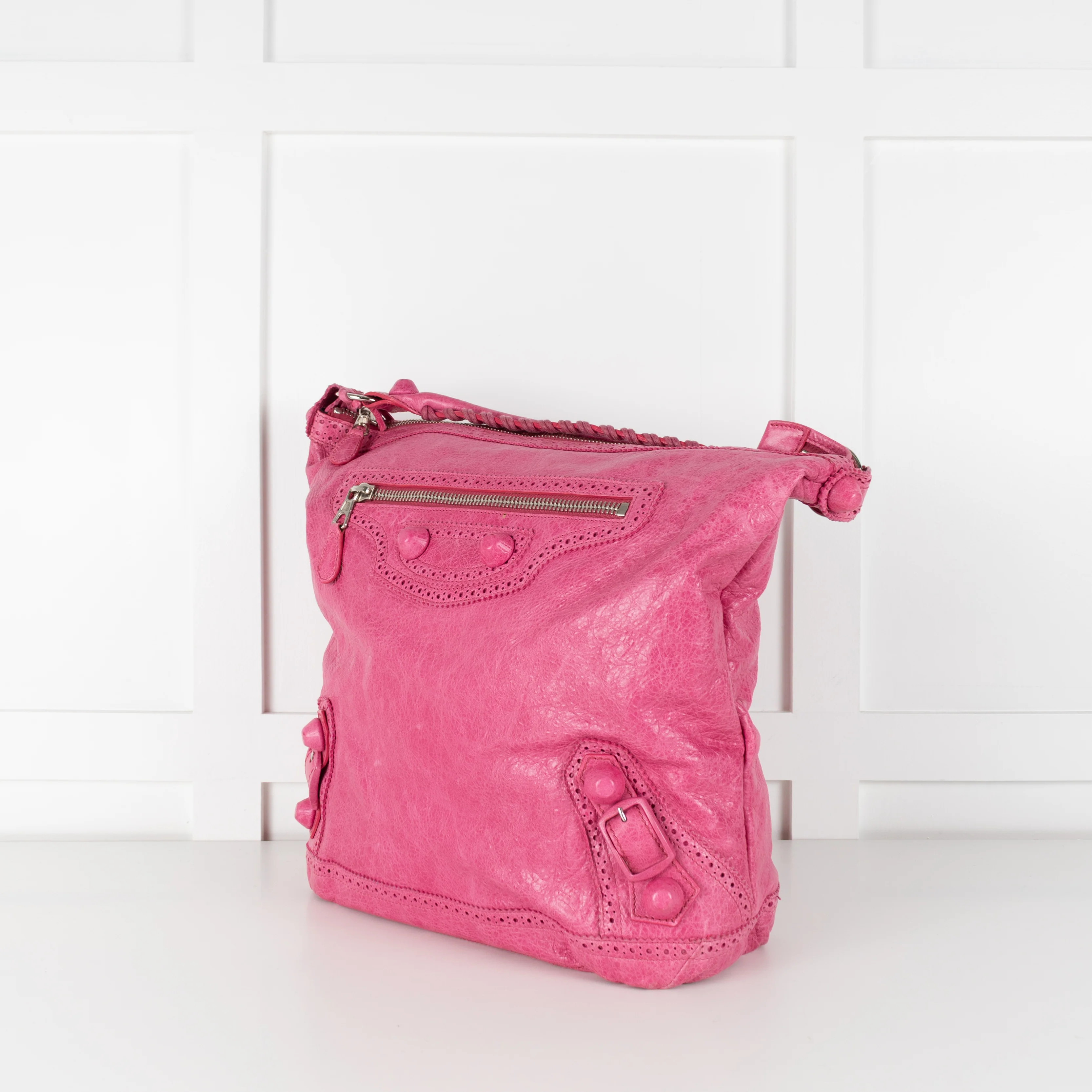 Balenciaga Pink Motocross Classic Shoulder Bag - Image 3