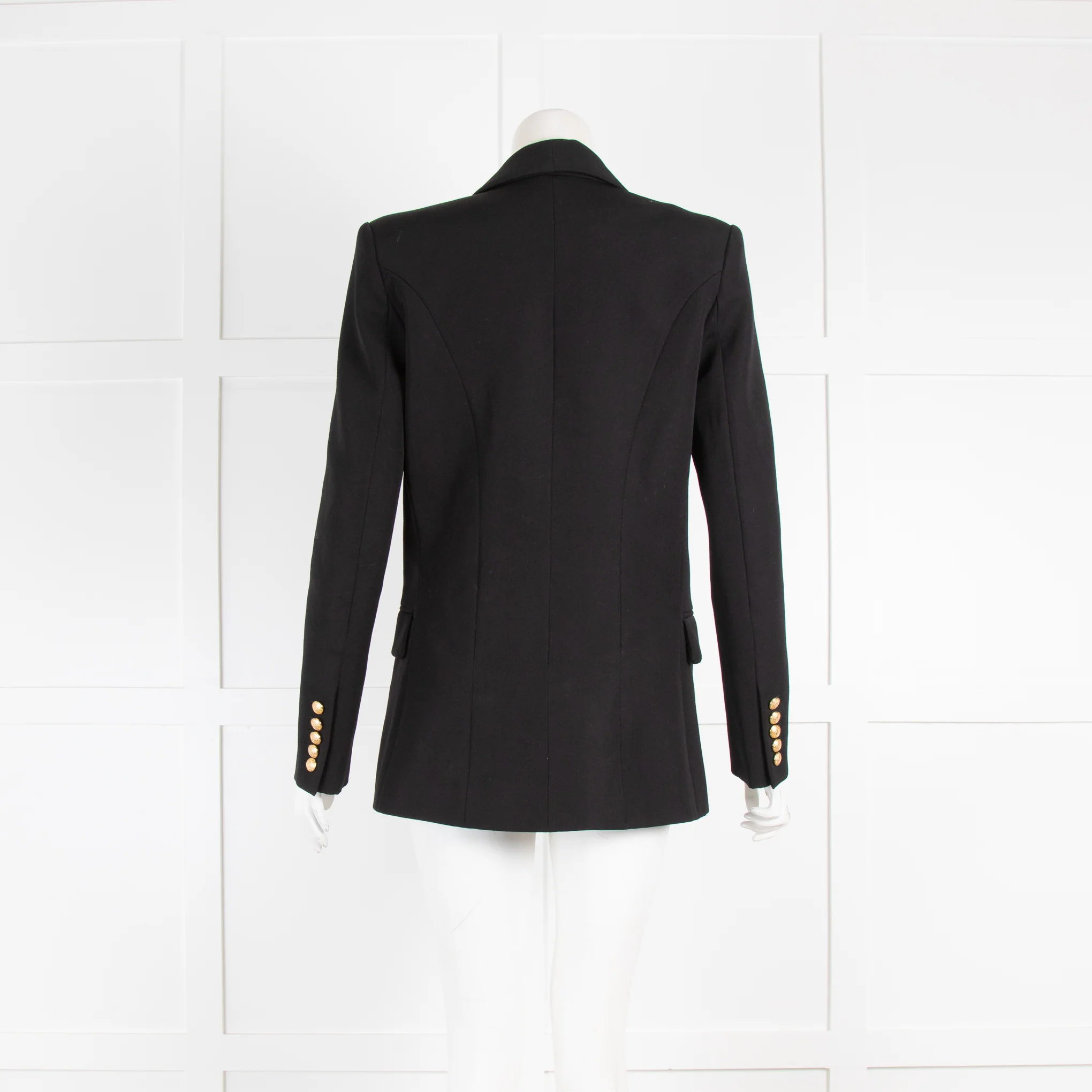 Balmain Black Blazer with Gold Buttons - Image 3