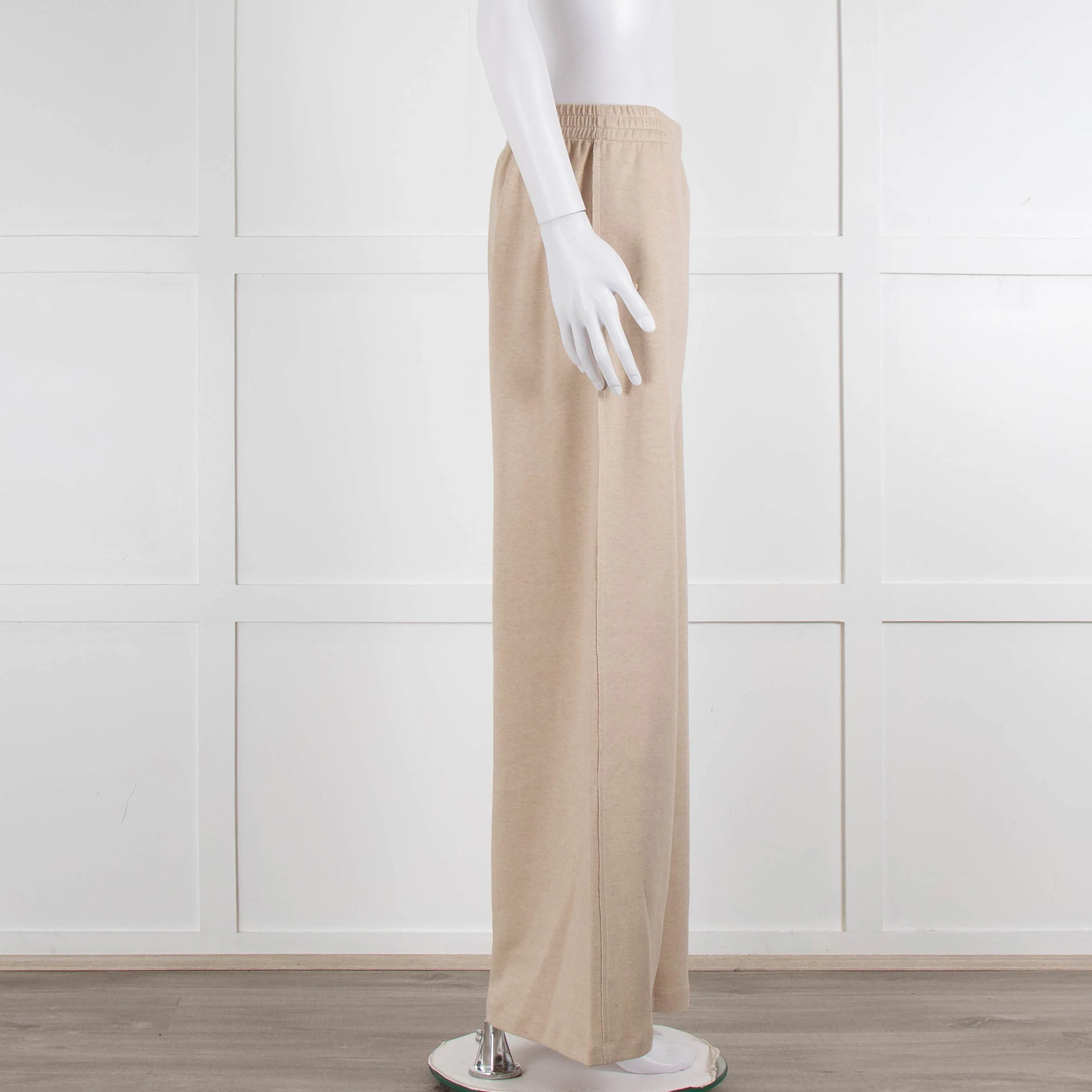 Bamford Beige Cashmere Mix Wide Leg Track Pants - Image 3