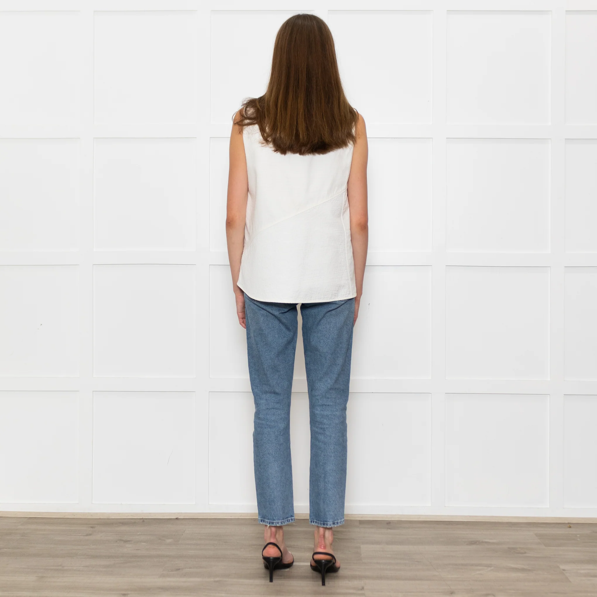 Bamford Cream Textured Sleeveless Top - Image 5