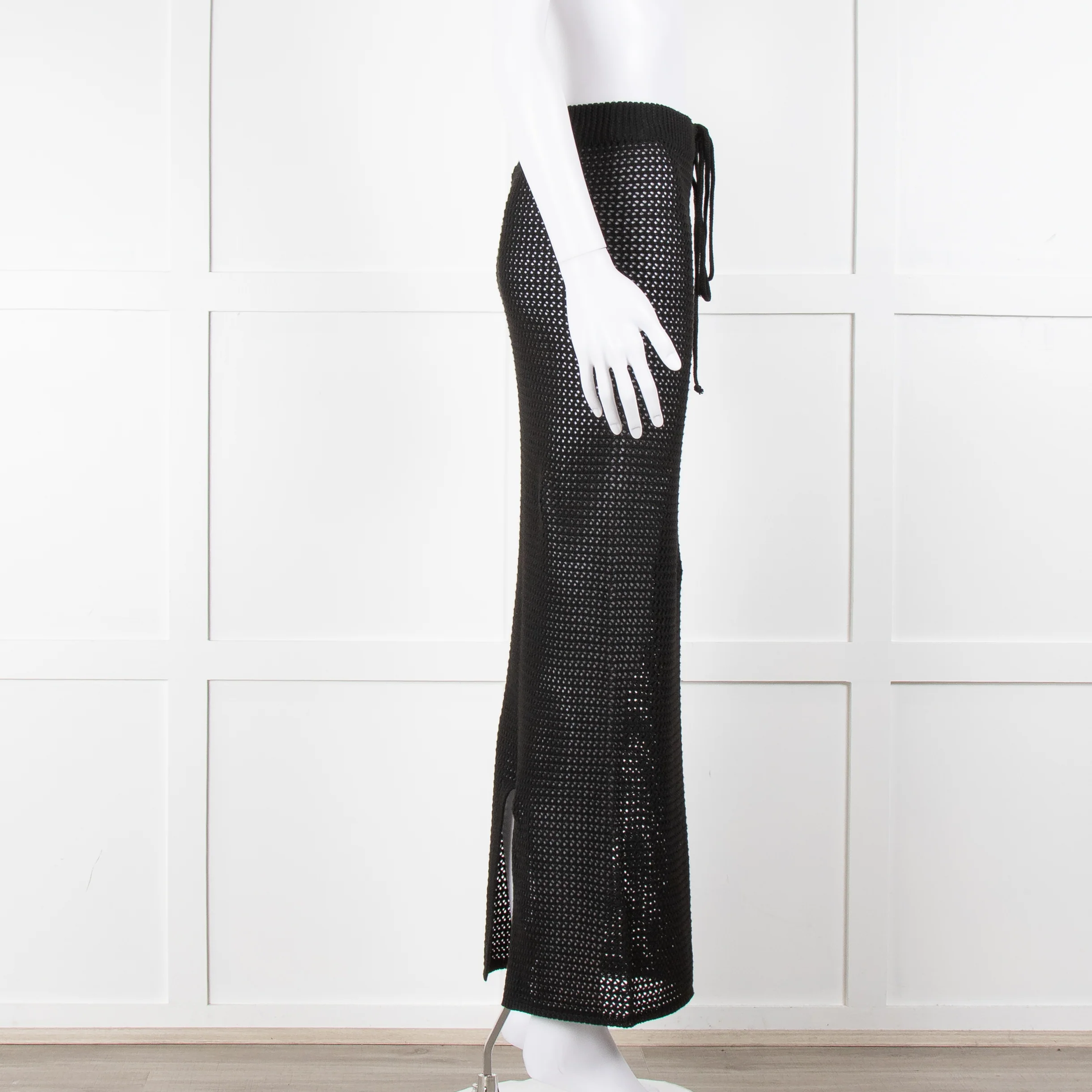Bananhot Black Crochet Knit Skirt - Image 3