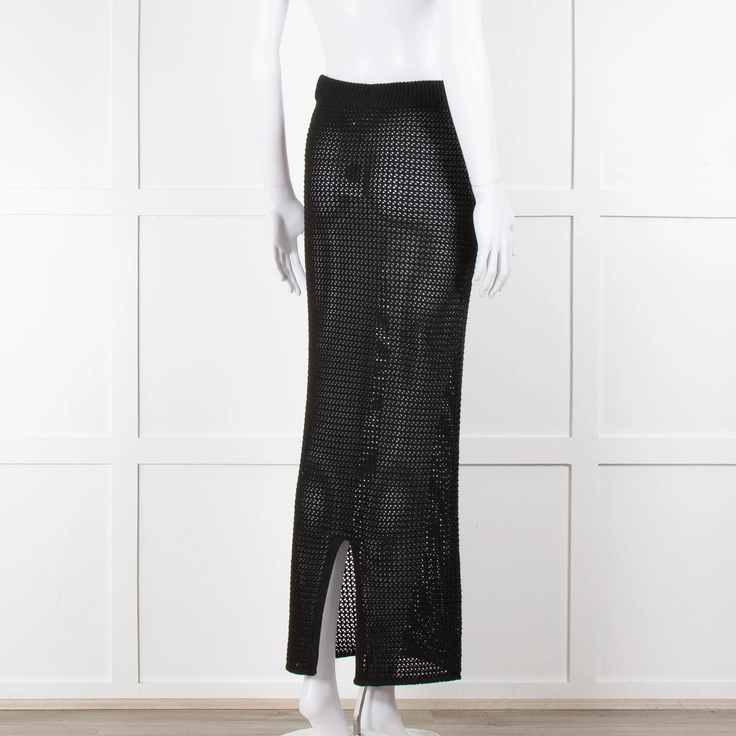 Bananhot Black Crochet Knit Skirt - Image 4