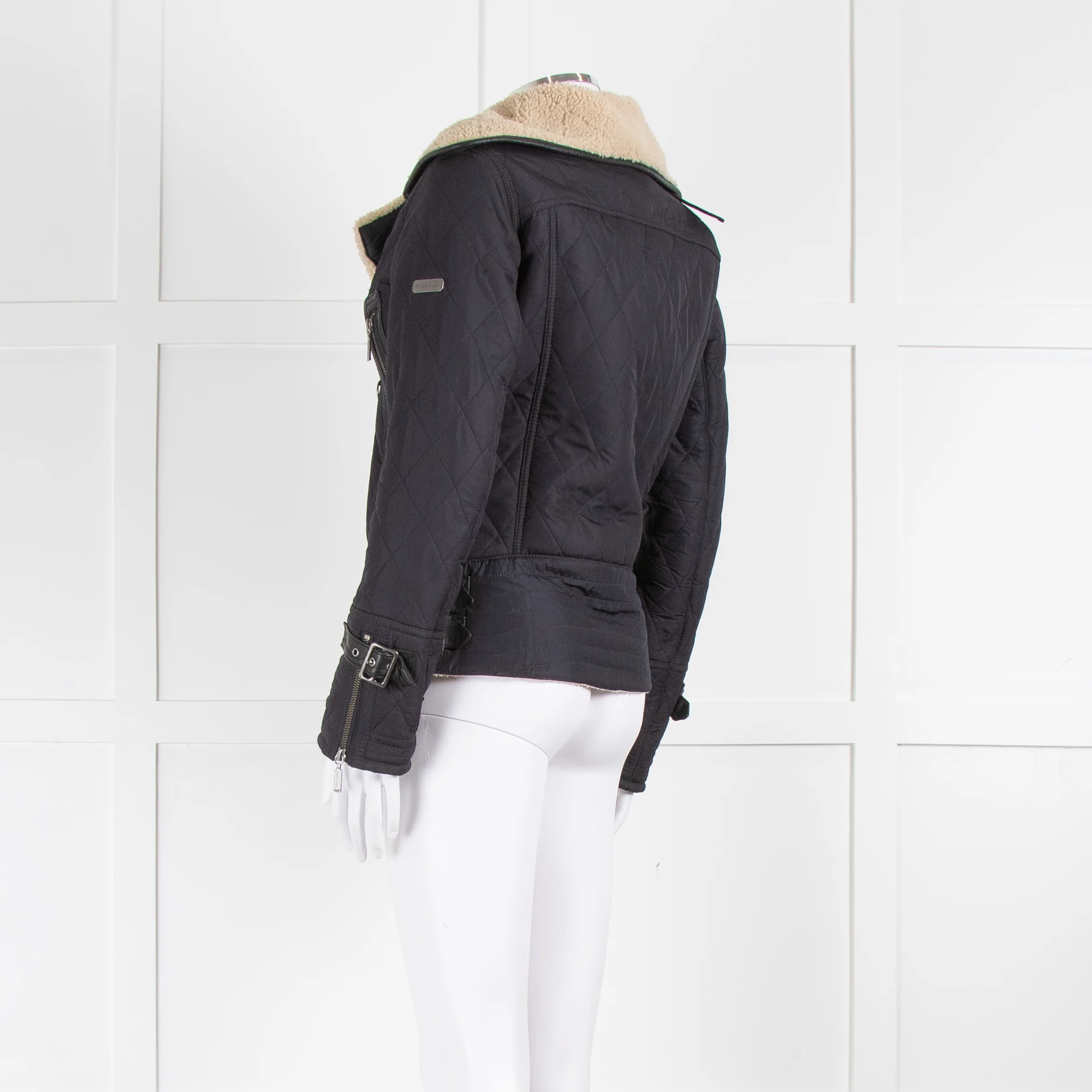 Barbour Black Quilted Short Jacket - Image 6