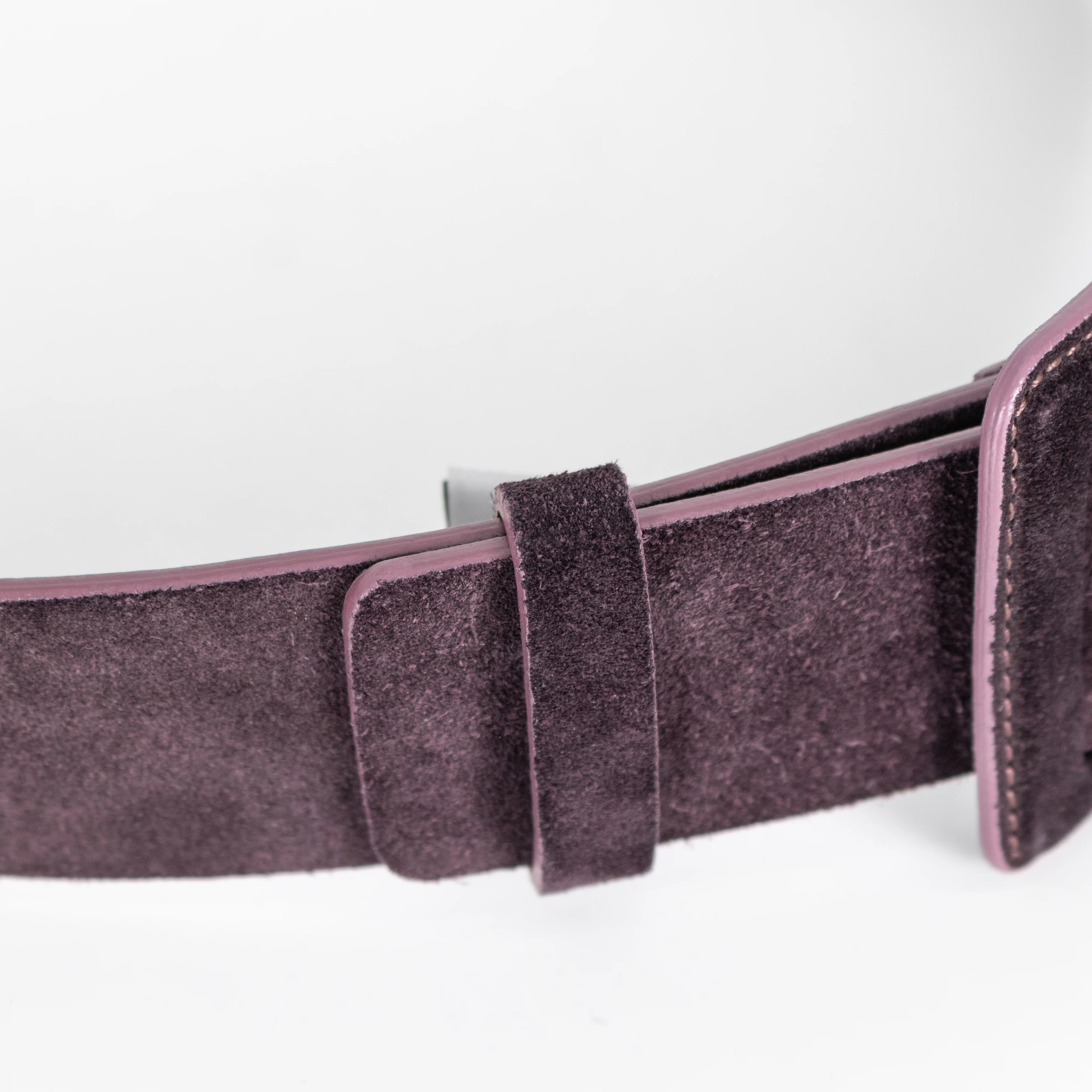 Ba&Sh Aubergine Suede Wide Belt - Image 8