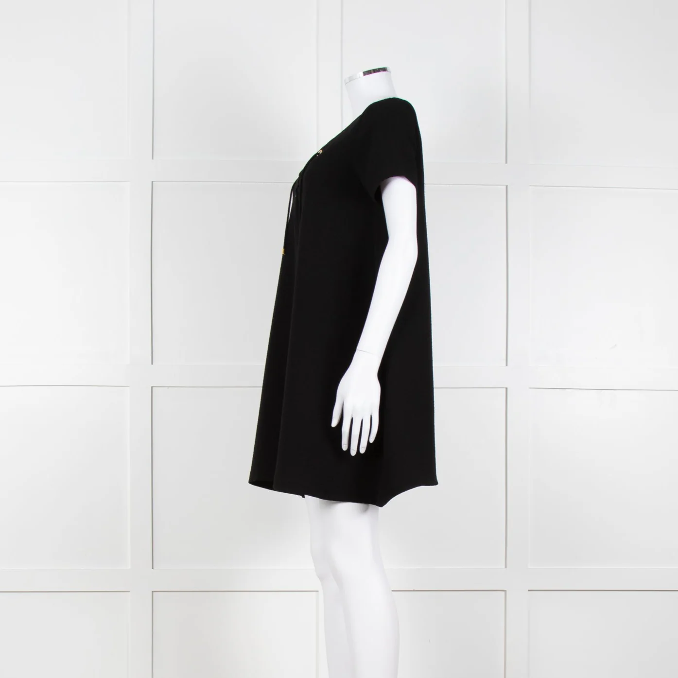 Ba&sh Black Crinkle Tie Front Mini Dress - Image 3