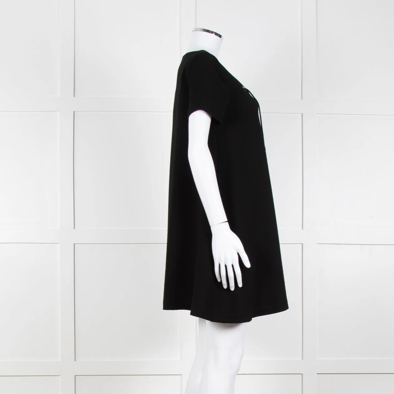 Ba&sh Black Crinkle Tie Front Mini Dress - Image 7