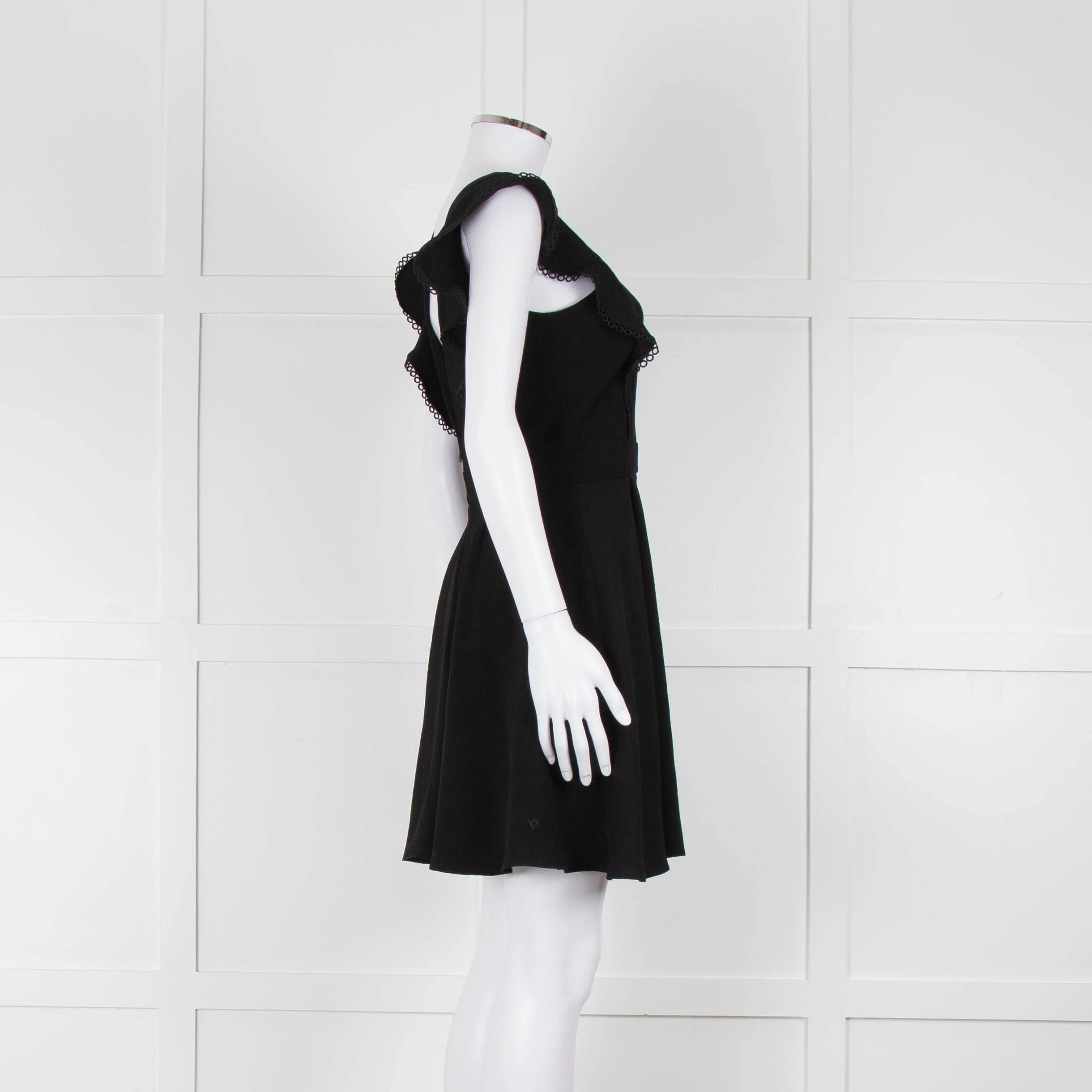Ba&sh Black Deep V Neck Cap Sleeves Mini Dress - Image 3