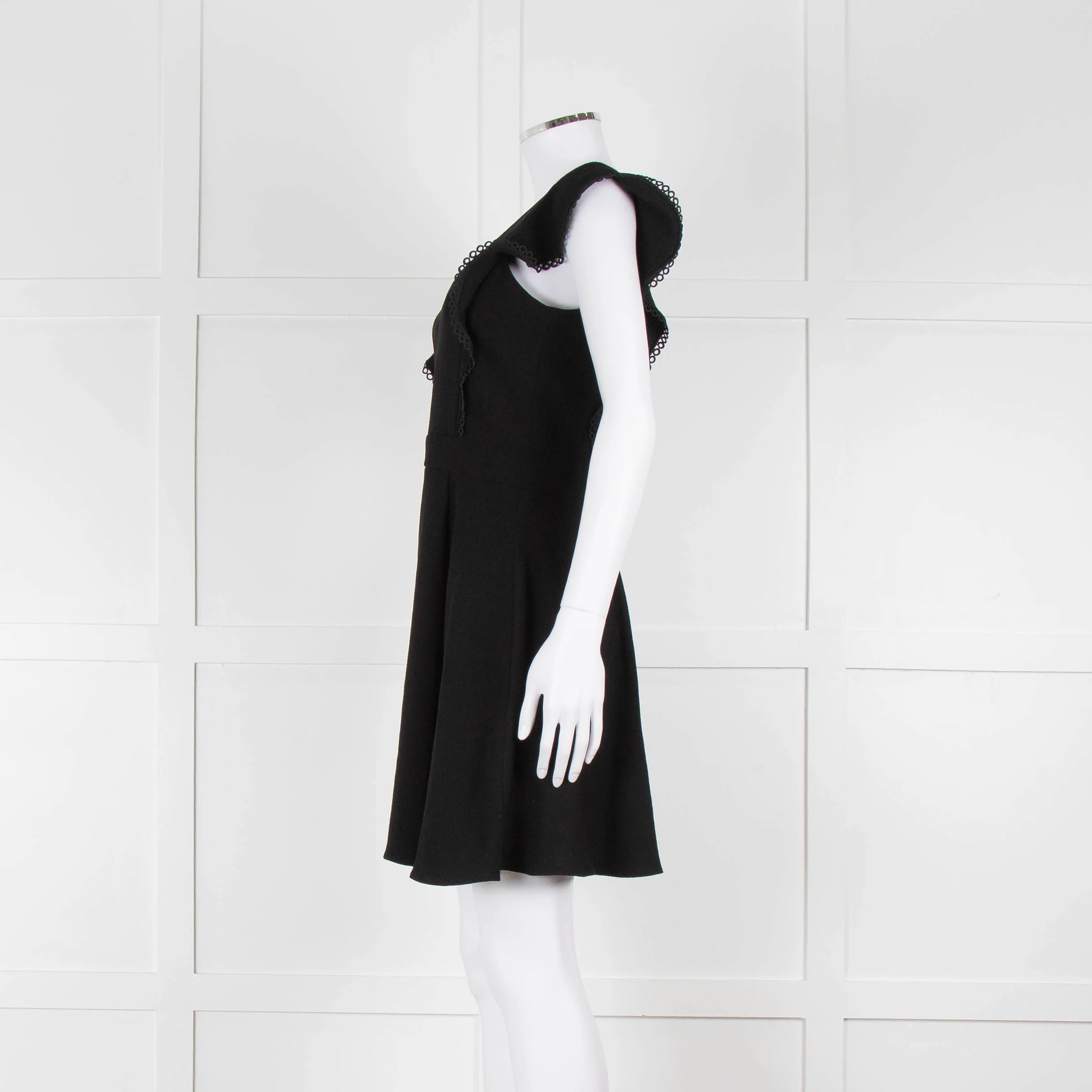 Ba&sh Black Deep V Neck Cap Sleeves Mini Dress - Image 7