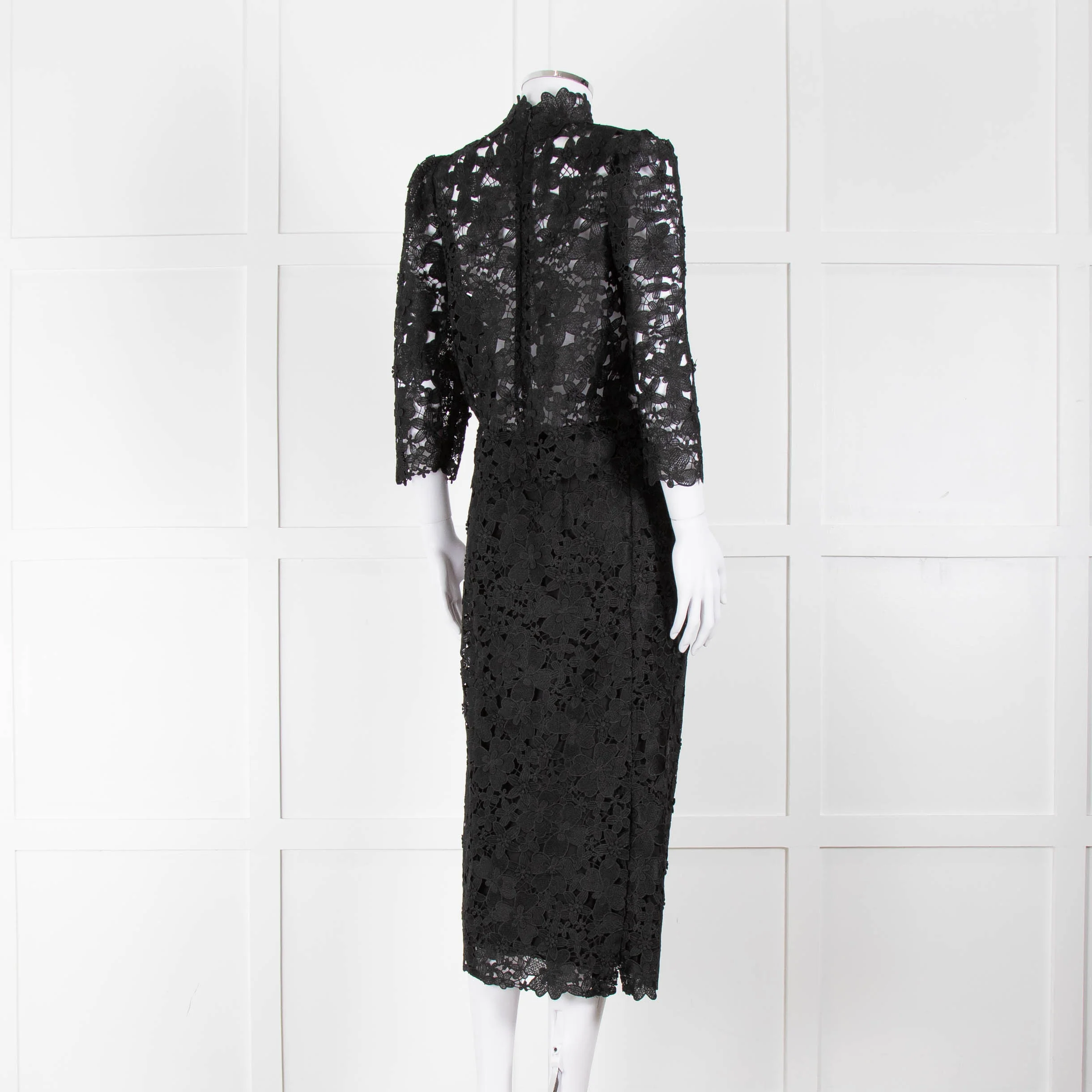 Ba&sh Black Lace Top with High Neck - Image 5