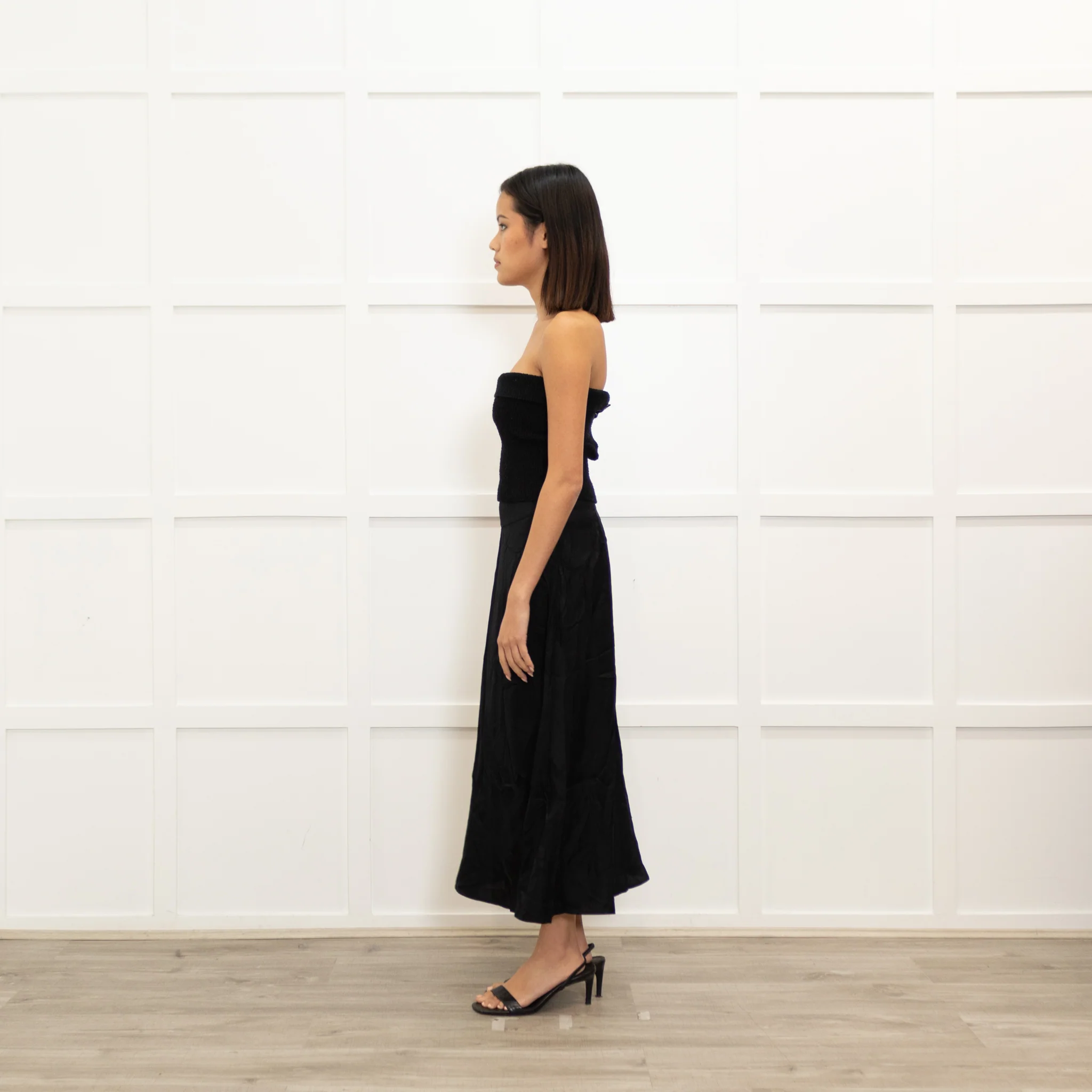 Ba&Sh Black On Black Print Midi Skirt - Image 6