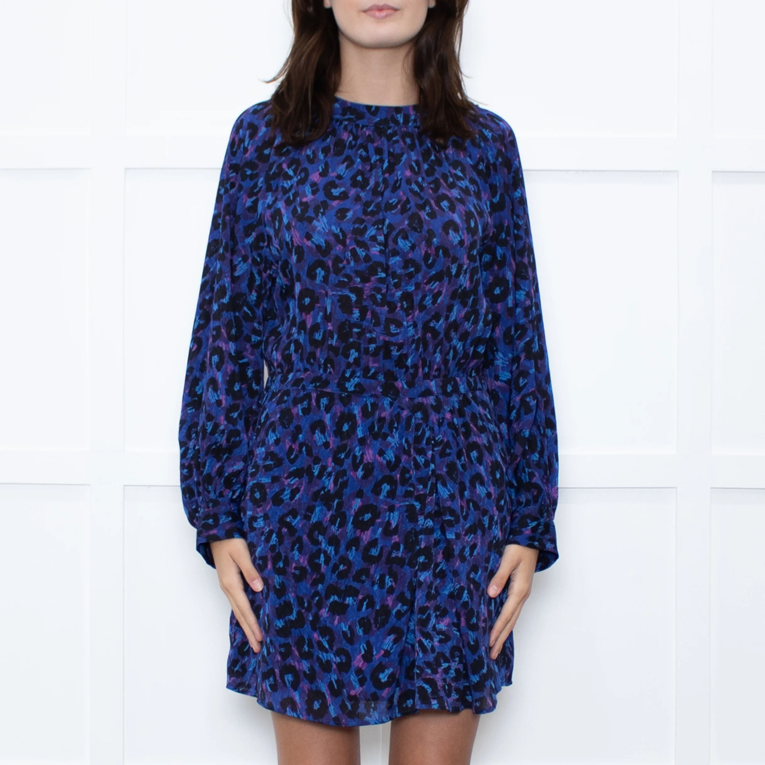 Ba&sh Blue Animal Print Above The Knee Dress - Image 2
