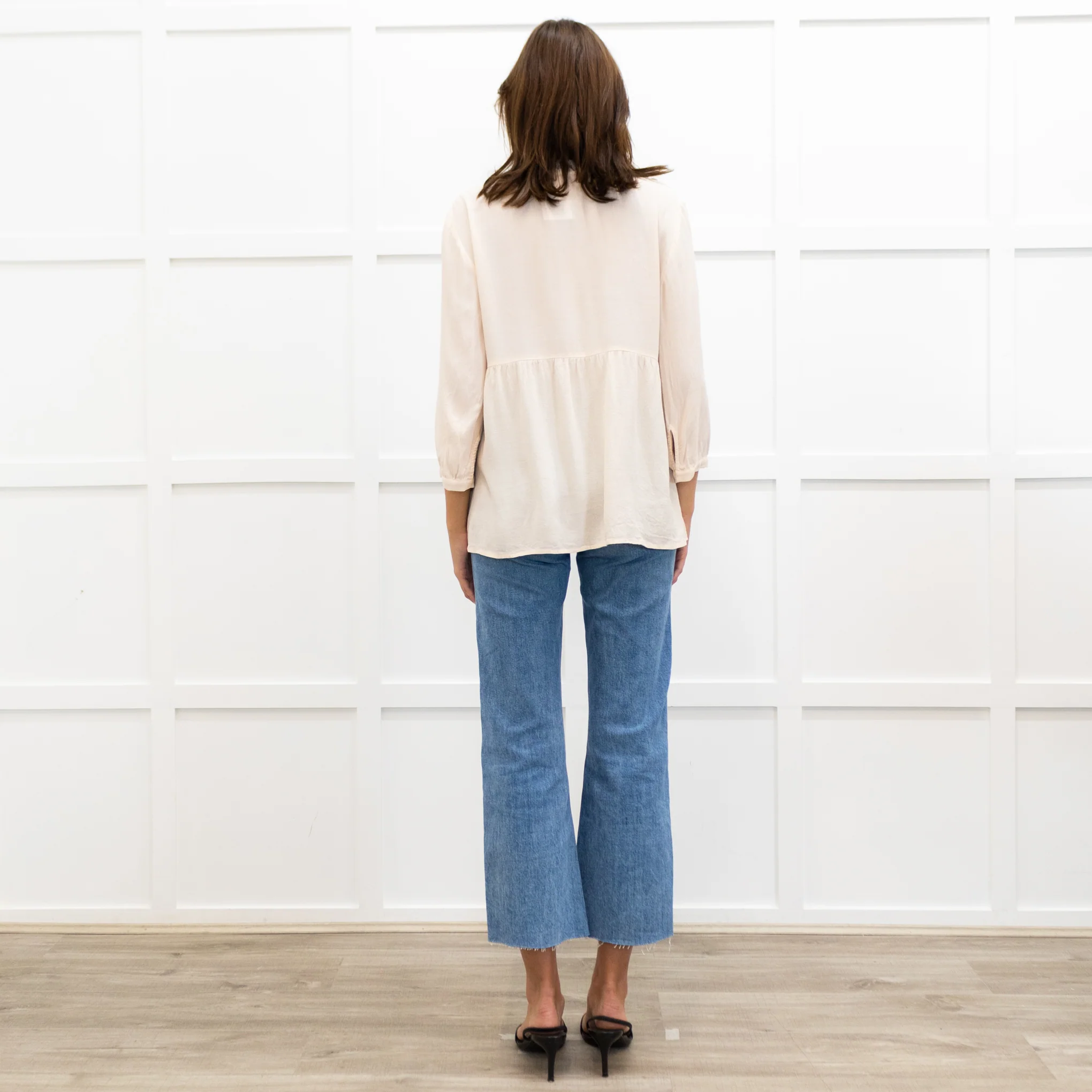 Ba&Sh Pale Peach Button Up Blouse - Image 5