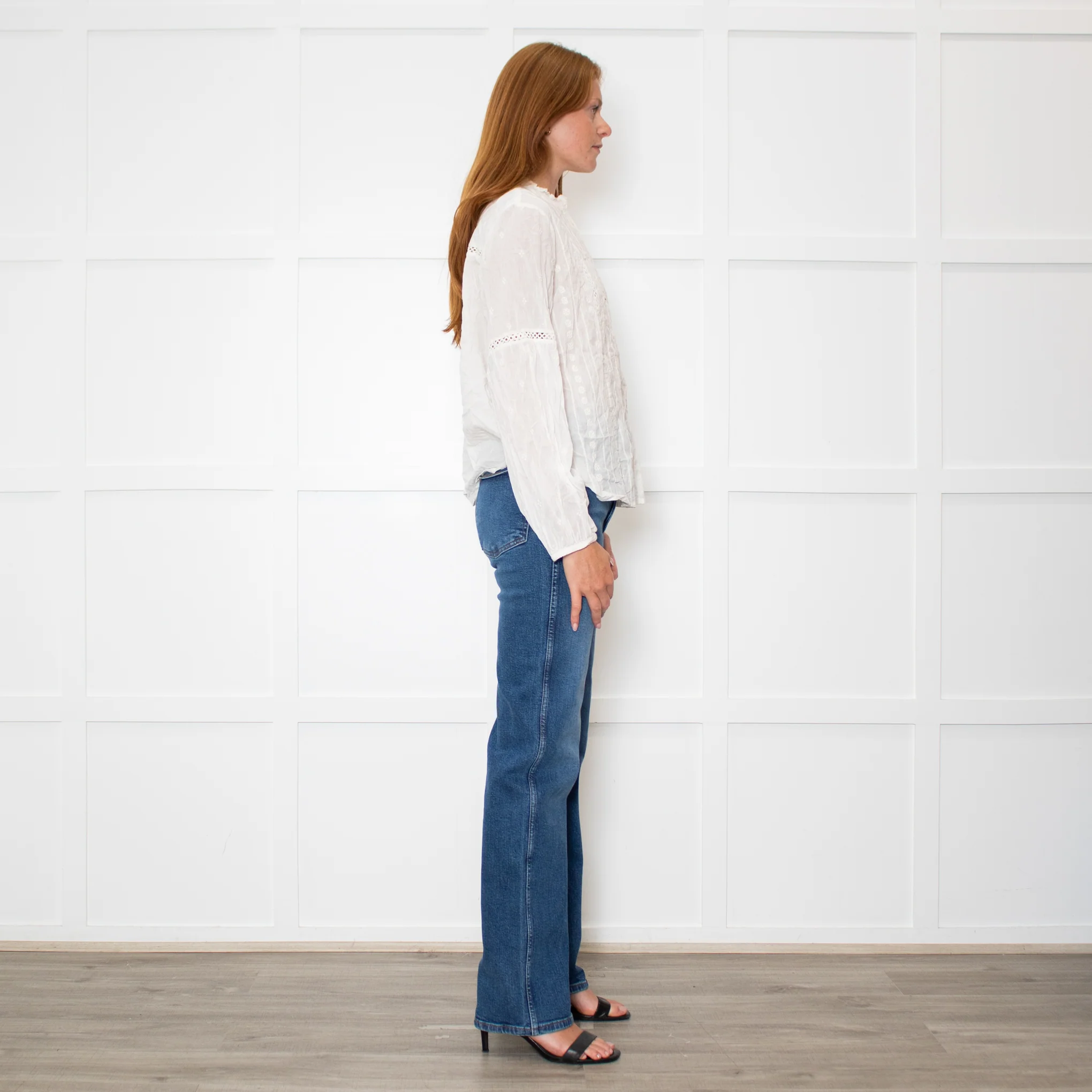Ba&sh Cream Embroidered Button Up Blouse - Image 6