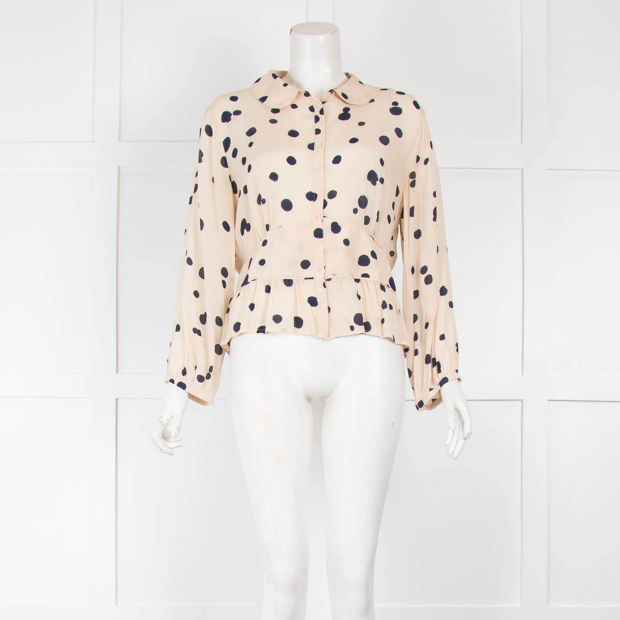 Bash Cream Polka Dot Long Sleeve blouse